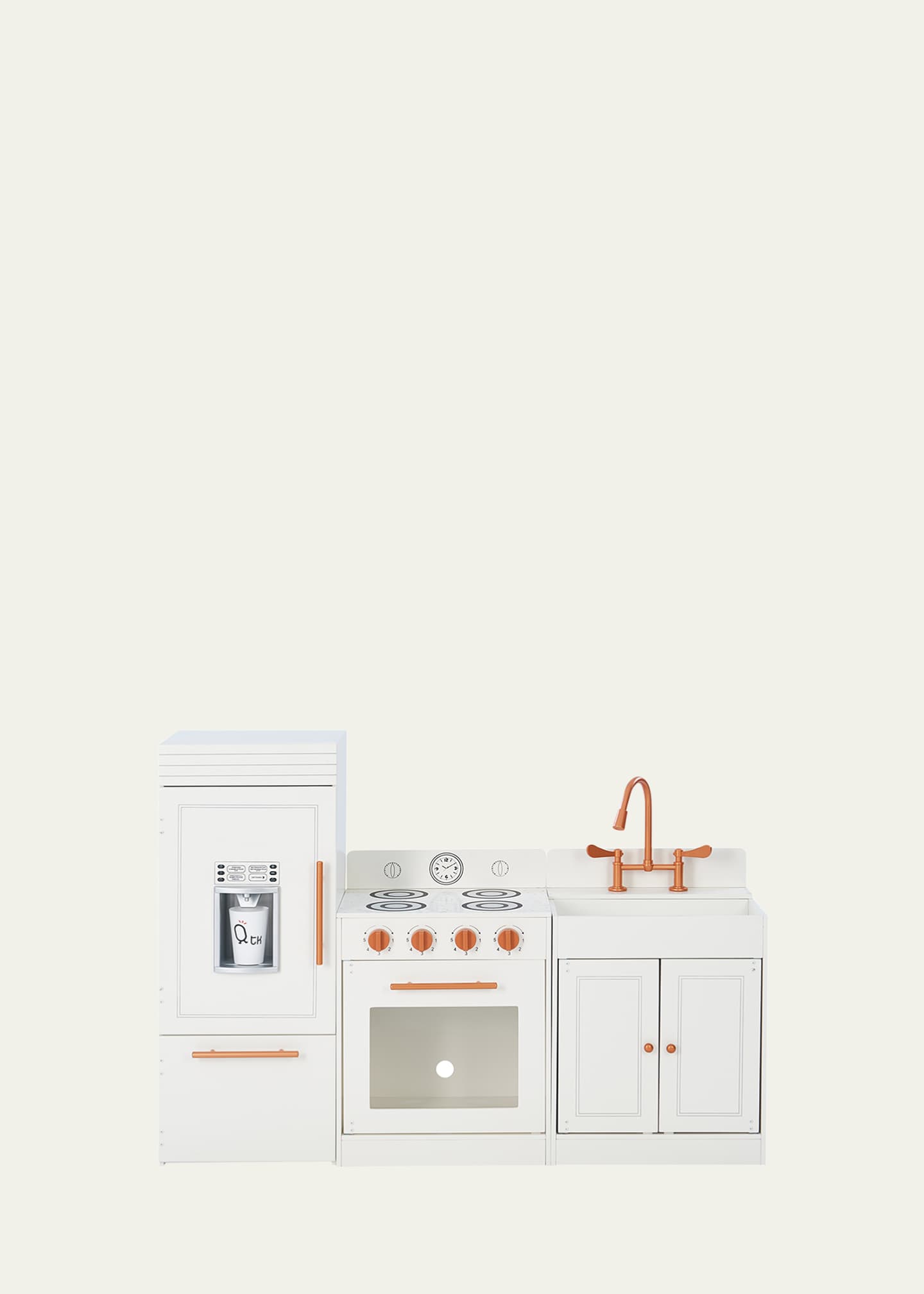 Teamson Kids Teamson Kids Little Chef Paris Wood Play Kitchen, White/Rose Gold Image 1 of 4