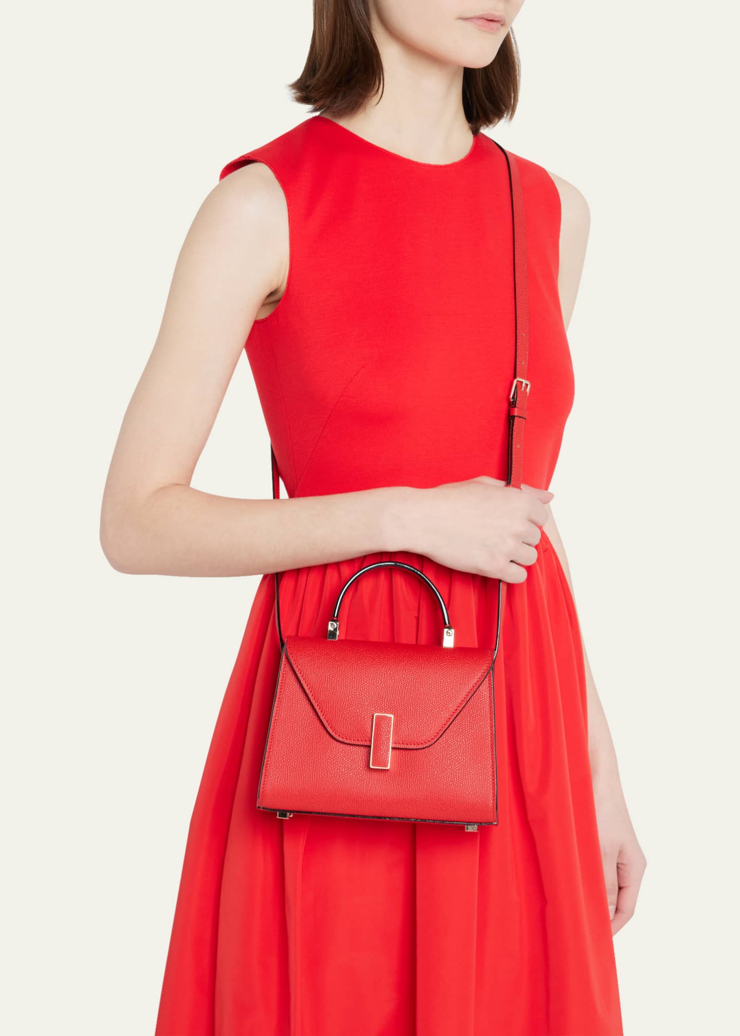 Valextra Iside XS Leather Top-Handle Bag Image 2 of 6
