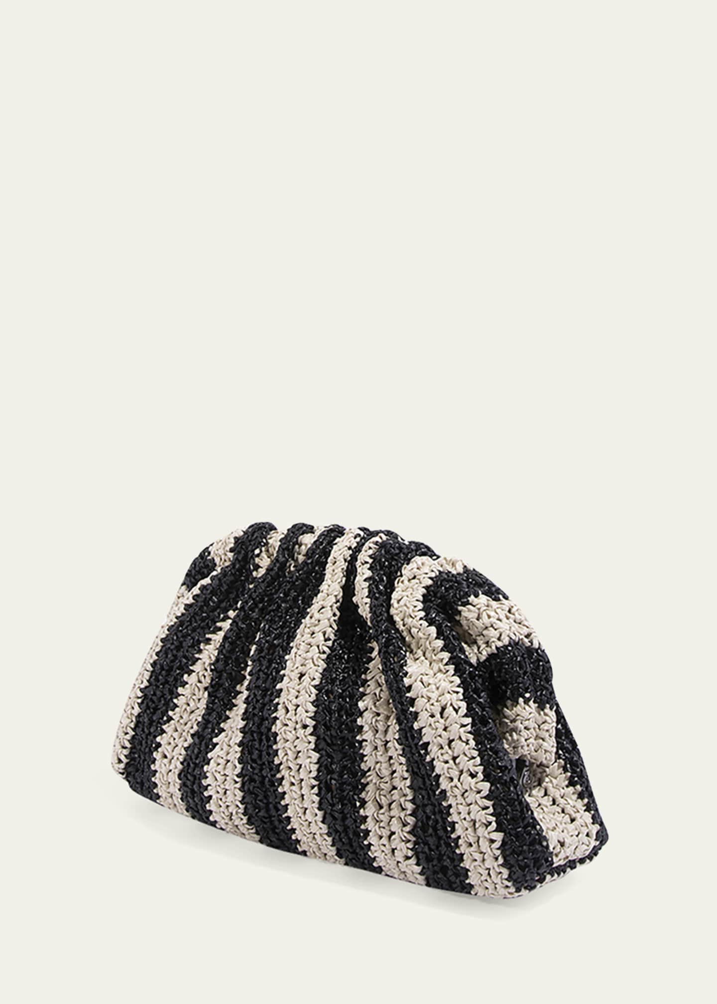 Maria La Rosa Game Striped Crochet Clutch Bag Image 3 of 5