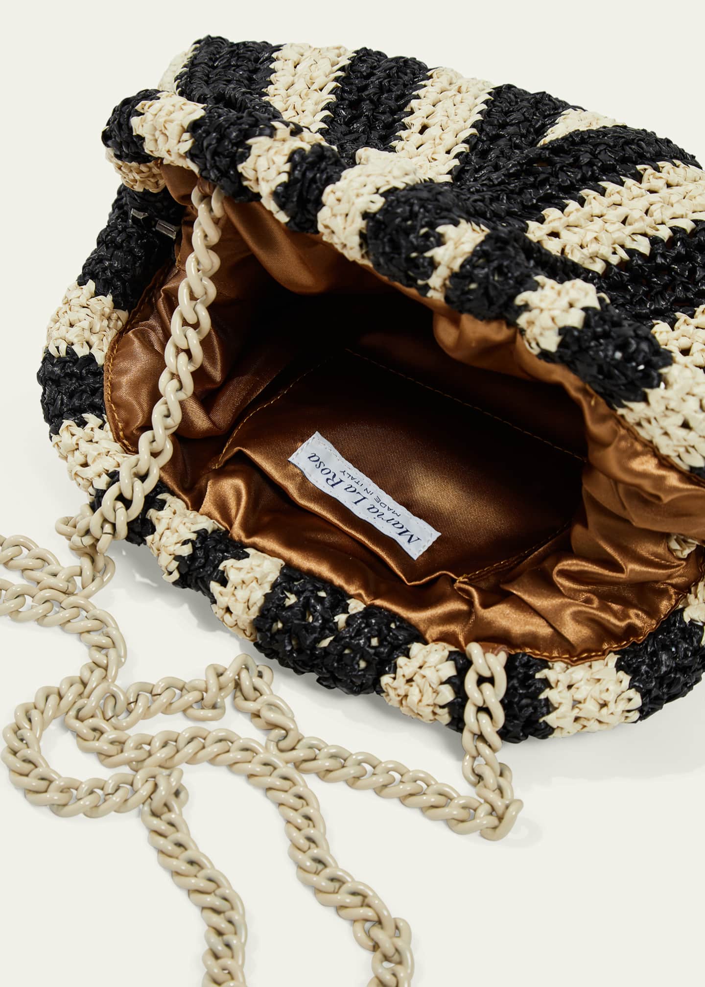 Maria La Rosa Game Striped Crochet Clutch Bag - Bergdorf Goodman