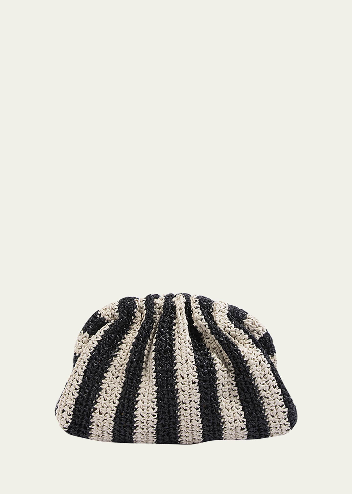 Maria La Rosa Game Striped Crochet Clutch Bag Image 1 of 5