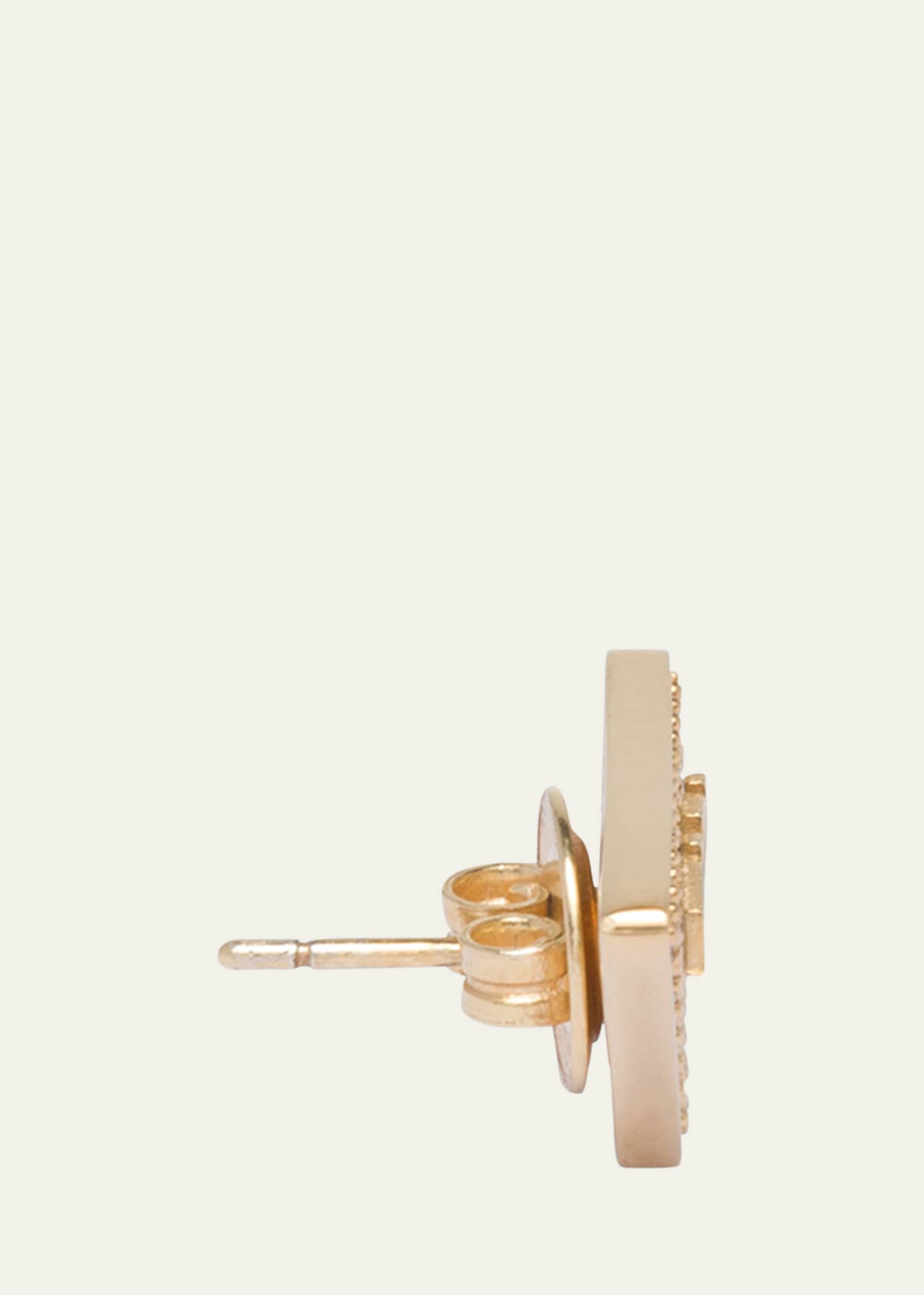 Prada Crystal Logo Symbole Stud Earrings Image 4 of 4