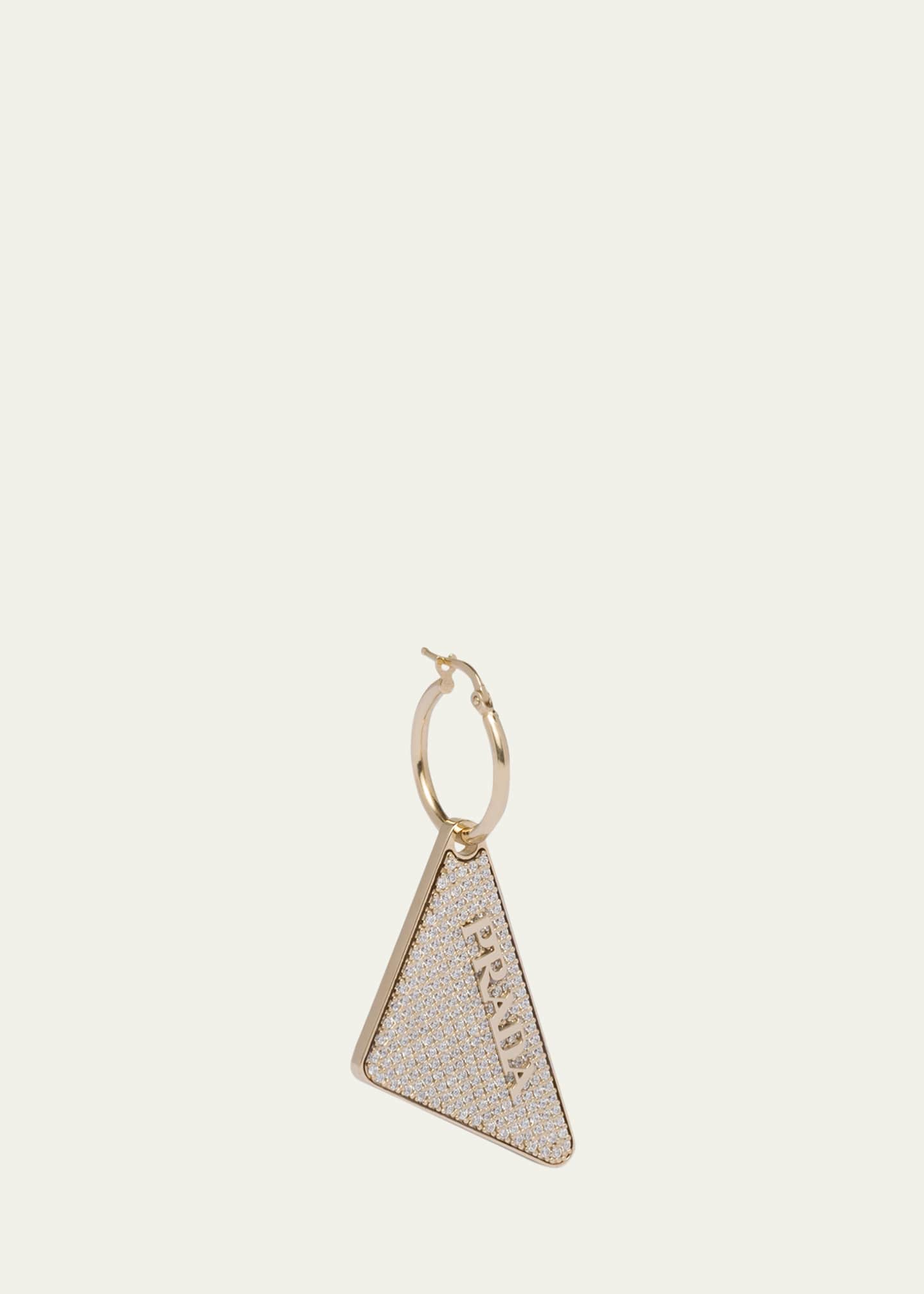 【PRADA】Crystal Logo Jewels シングル ピアス 左用 右用 ロゴ Crystal Crystal Logo Jewels Right Earring | PRADA