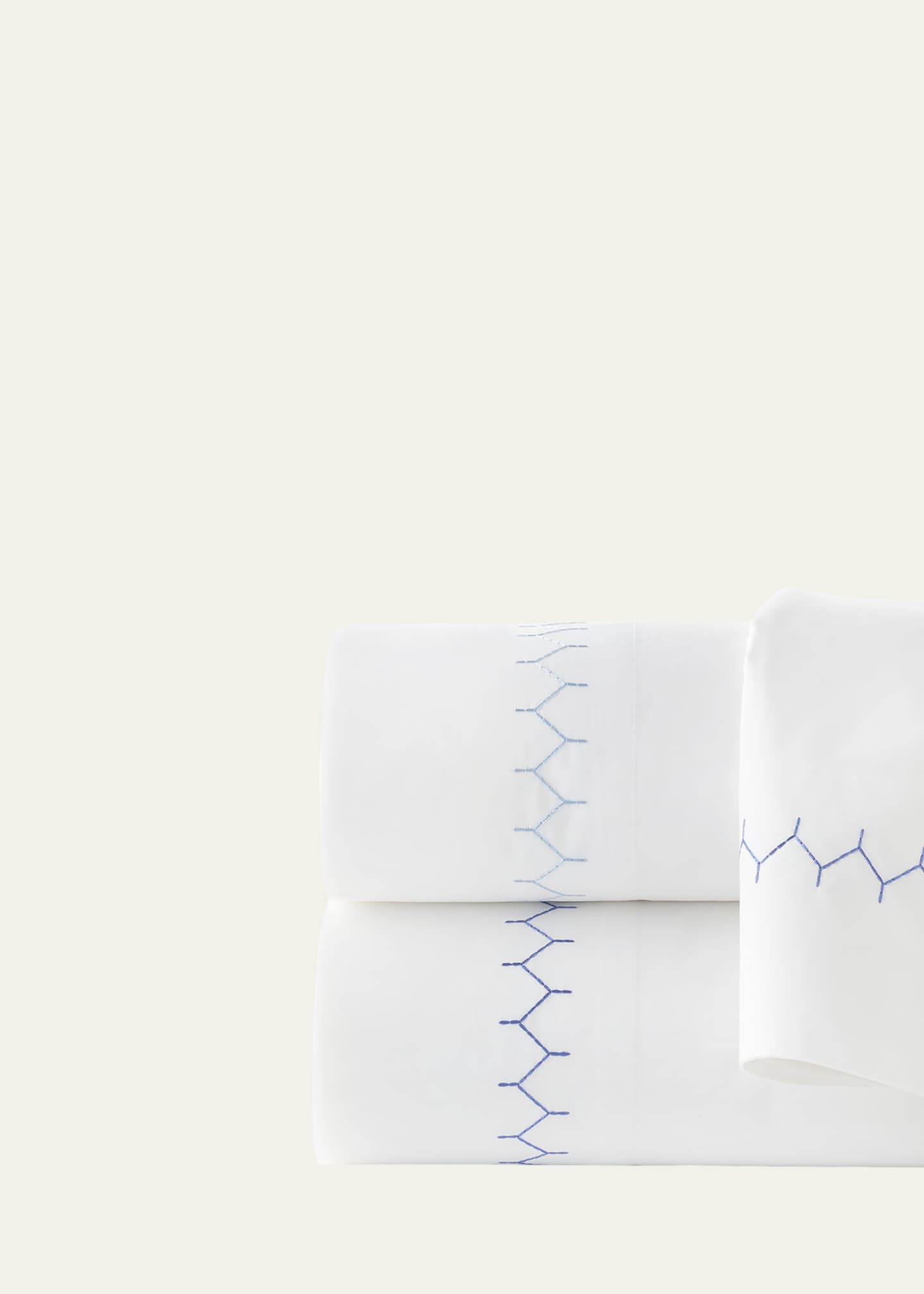 John Robshaw Stitched 300 Thread Count Queen Sheet Set Image 1 of 2