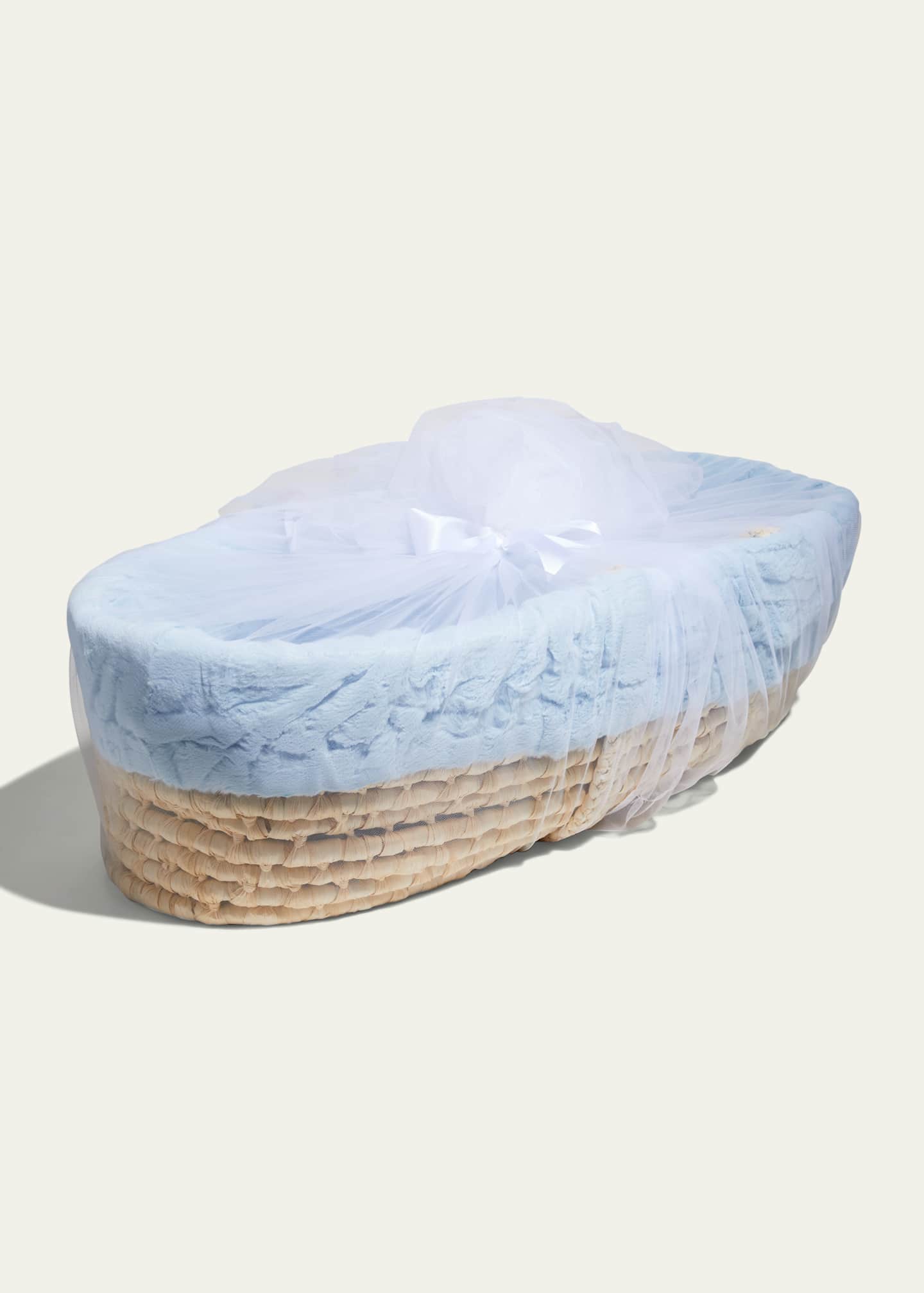 Little Scoops Blue Receiving Blanket And Basket Set Image 4 of 5