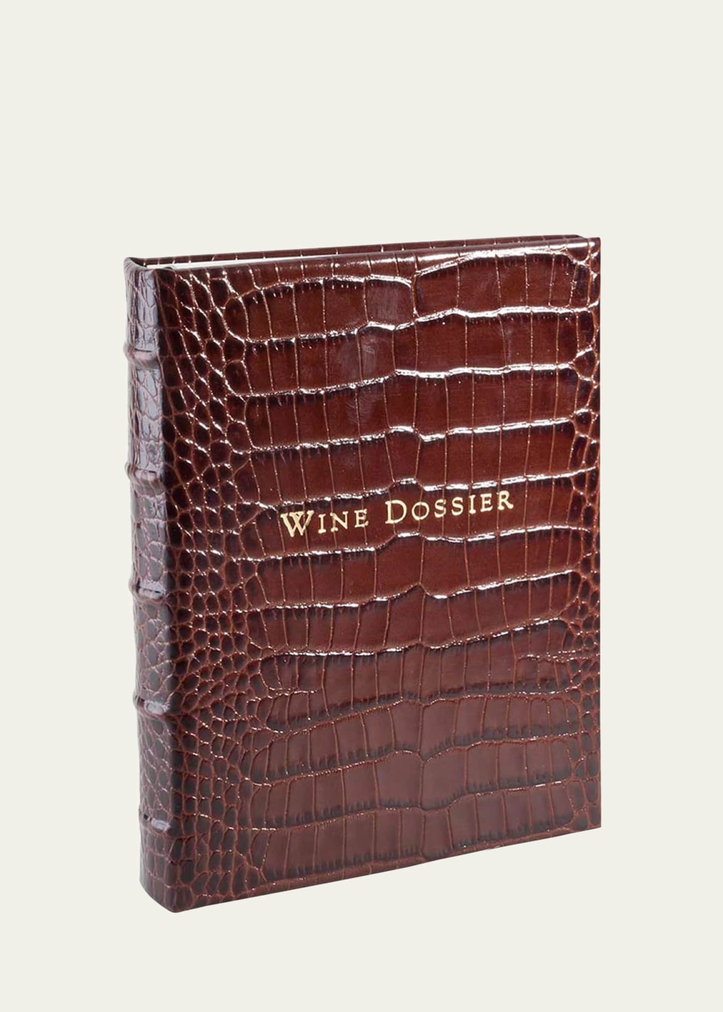 Graphic Image Wine Tabbed Leather Dossier