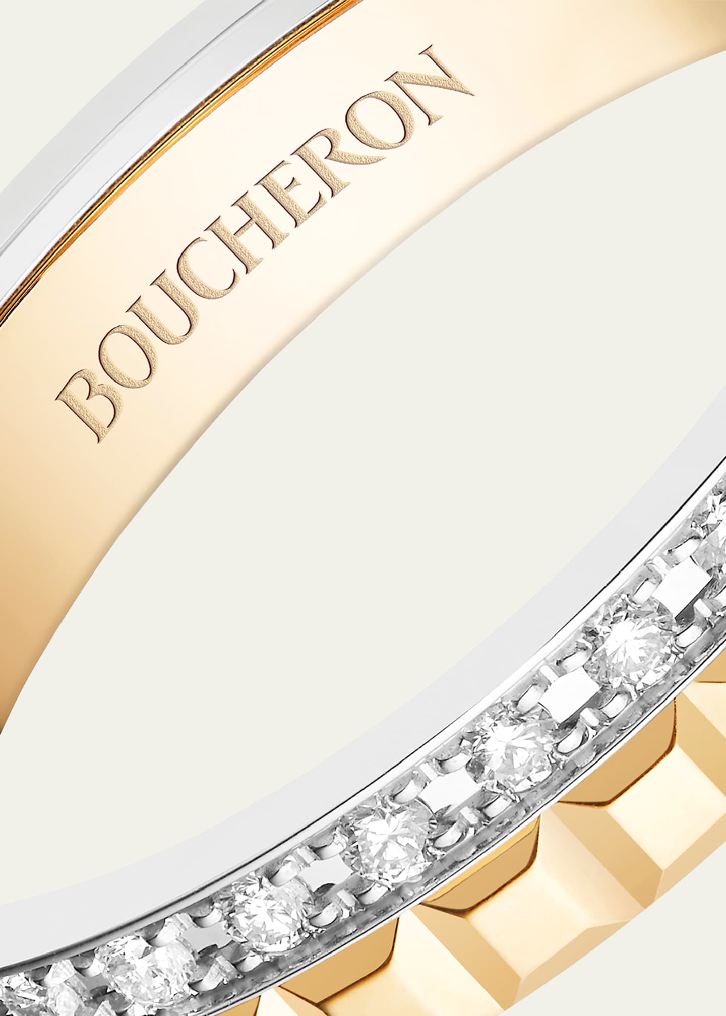 Boucheron Yellow Gold and White Gold Quatre Diamond Ring Image 3 of 3