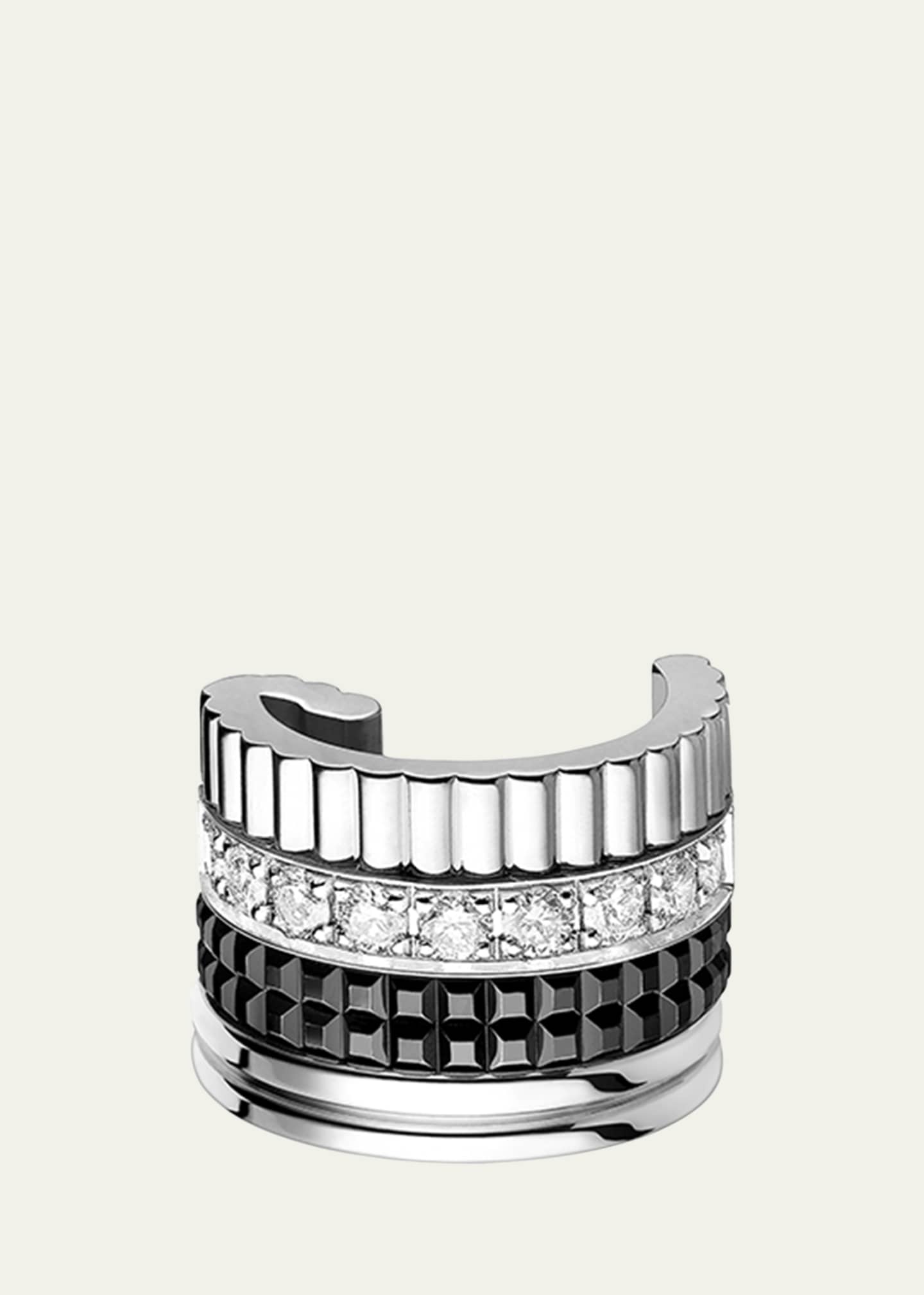 Boucheron White Gold Quatre Diamond Black Edition Ear Clip, Single Image 3 of 4