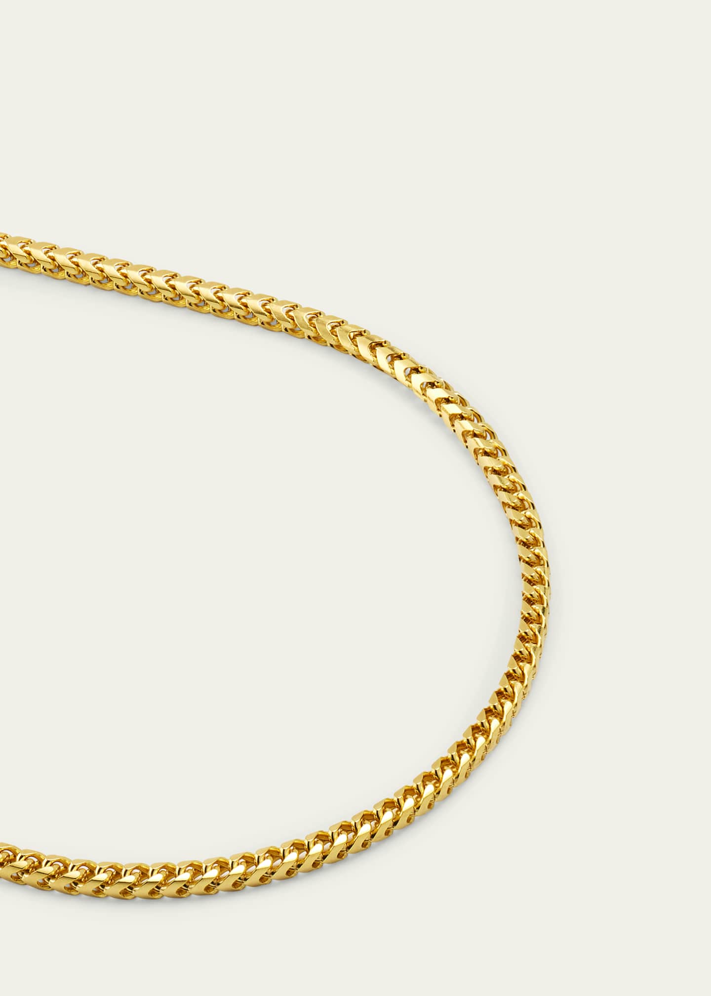 Bergdorf Goodman Men's 14K Yellow Gold Small Franco Chain Necklace, 26"L Image 3 of 4