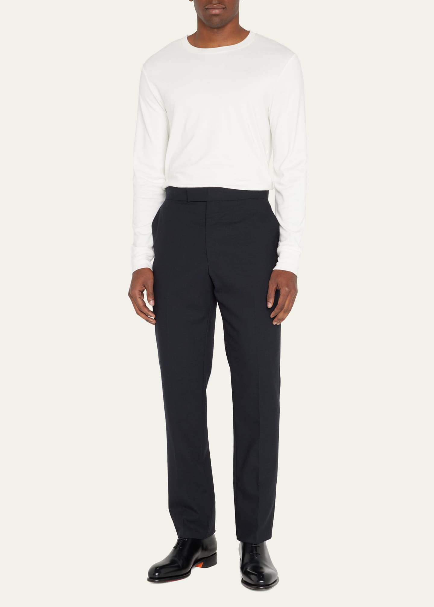 Santoni Men's People Leather Dress Oxfords Image 3 of 5