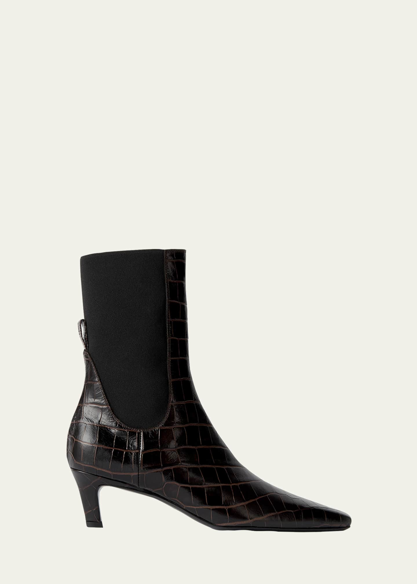 Mid heel ankle boot discount
