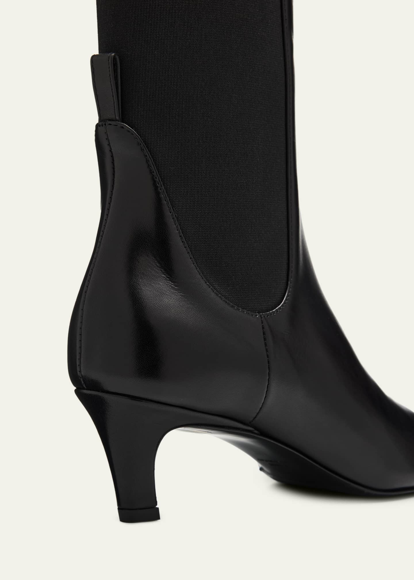 Toteme The Mid Heel Calfskin Ankle Boots - Bergdorf Goodman