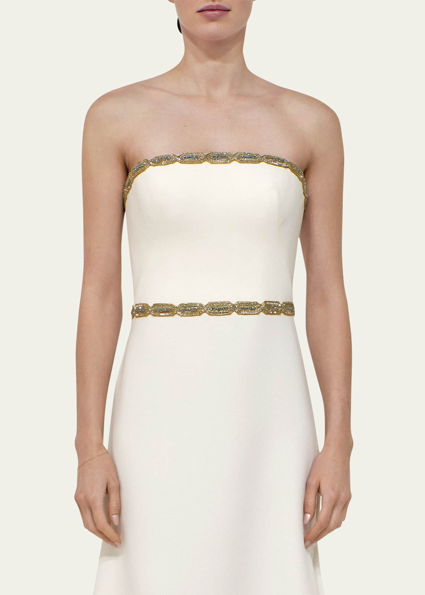 Reem Acra Bead Embellished Strapless Asymmetric Dress Bergdorf Goodman 2450