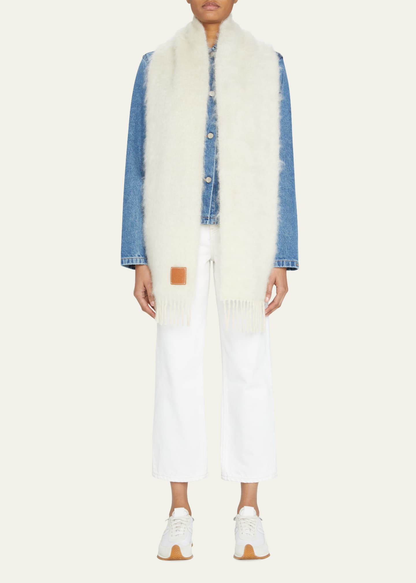Loewe Anagram Mohair Fringe Scarf Image 2 of 4