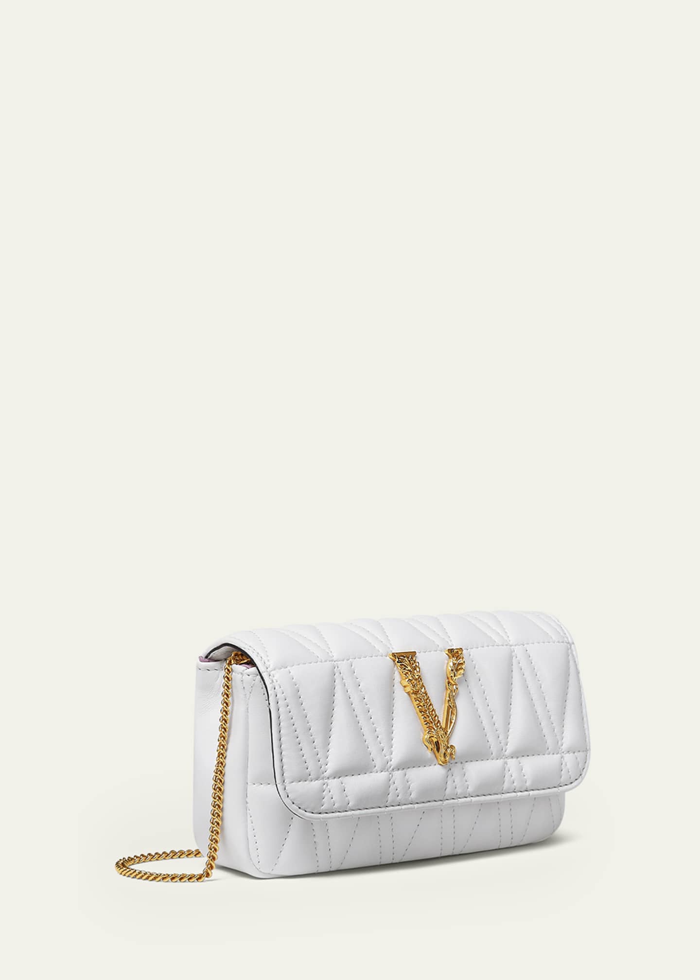 Versace Virtus Quilted Medallion Shoulder Bag - Bergdorf Goodman