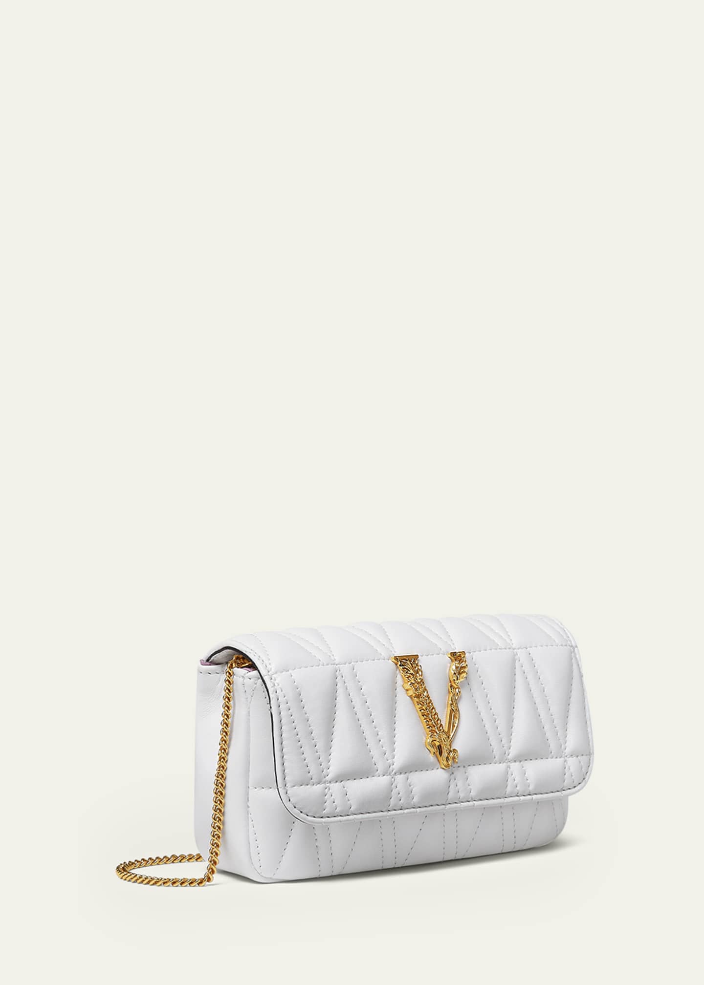 Versace Virtus Quilted Medallion Shoulder Bag Bergdorf Goodman