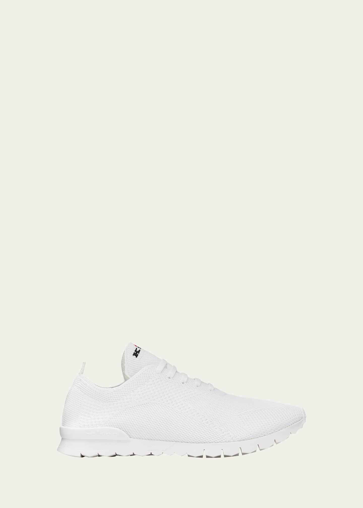 Mens white knit sneakers best sale