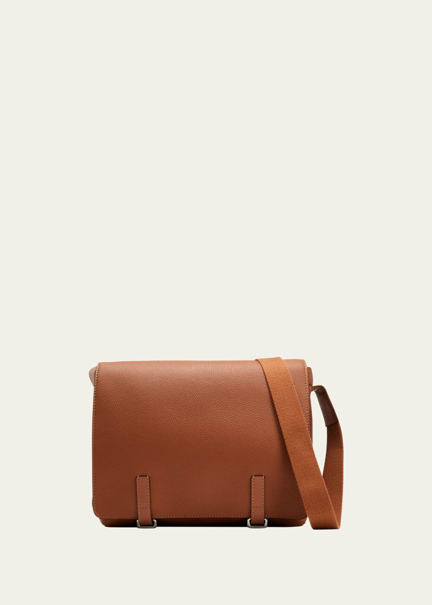 Loewe Men's Leather Military Messenger Bag Bergdorf Goodman