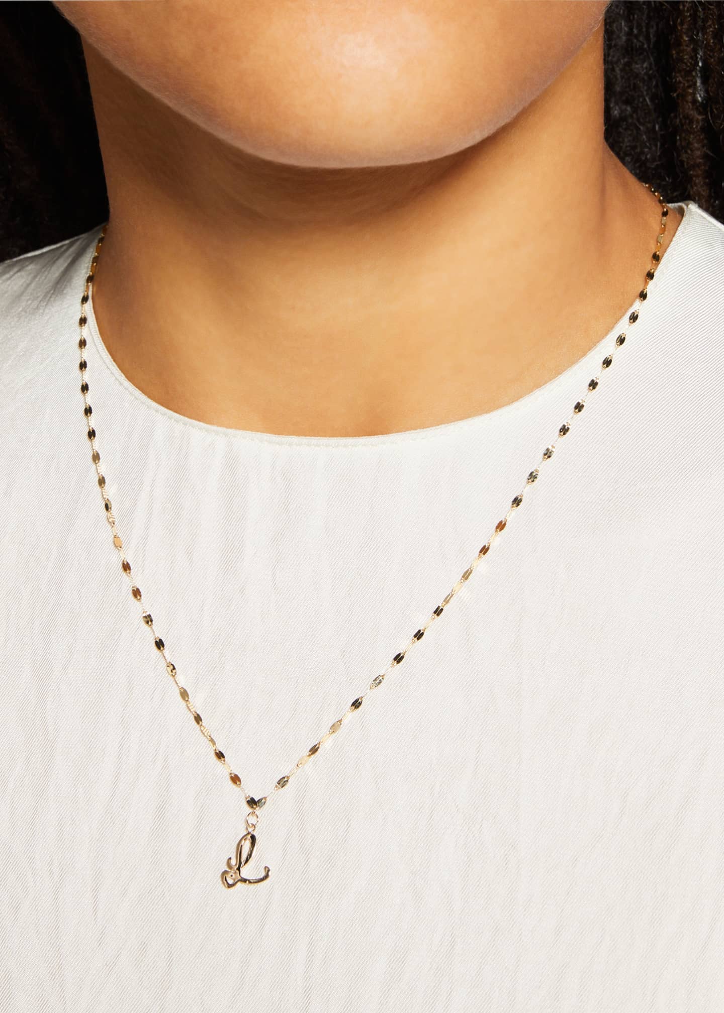 Lana Micro Cursive Initial Necklace