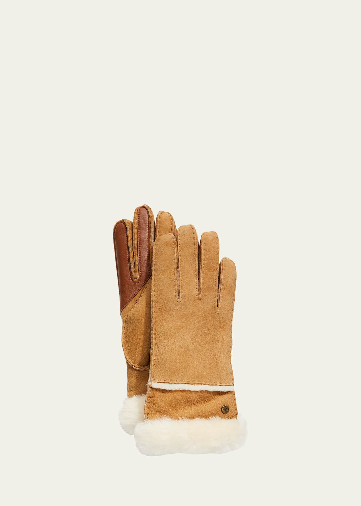 Shearling lined online gloves for women