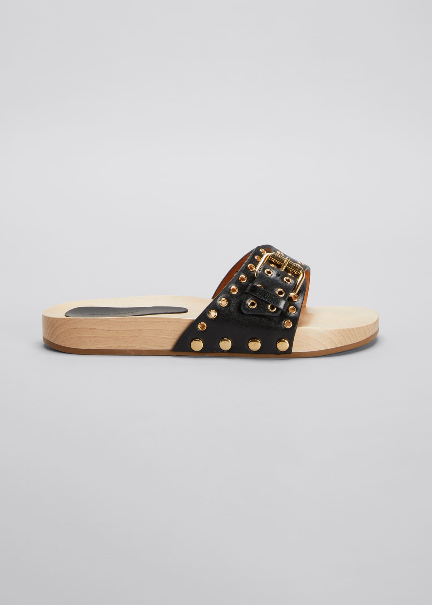 Isabel Marant Jaso Calfskin Buckle Slide Sandals - Bergdorf Goodman