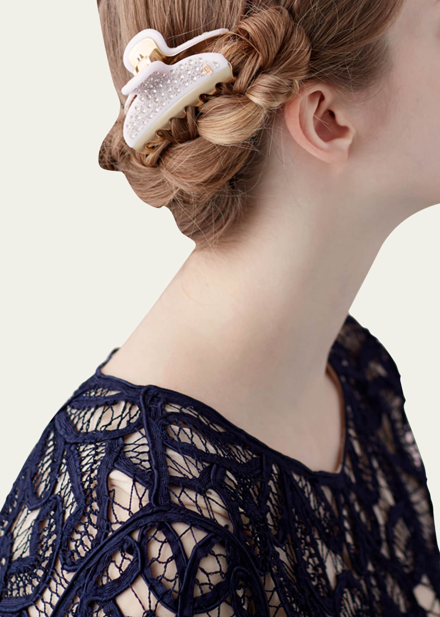 Alexandre de Paris Swarovski Crystal Studded Jaw Hair Clip - Bergdorf