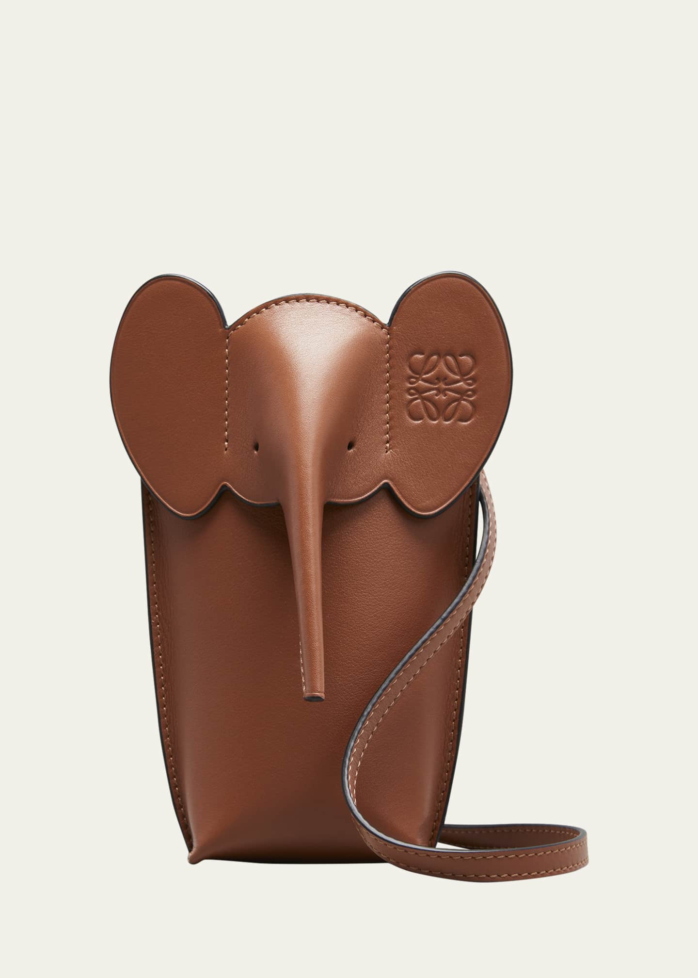 Loewe Elephant Pocket in Leather with Strap - Bergdorf Goodman