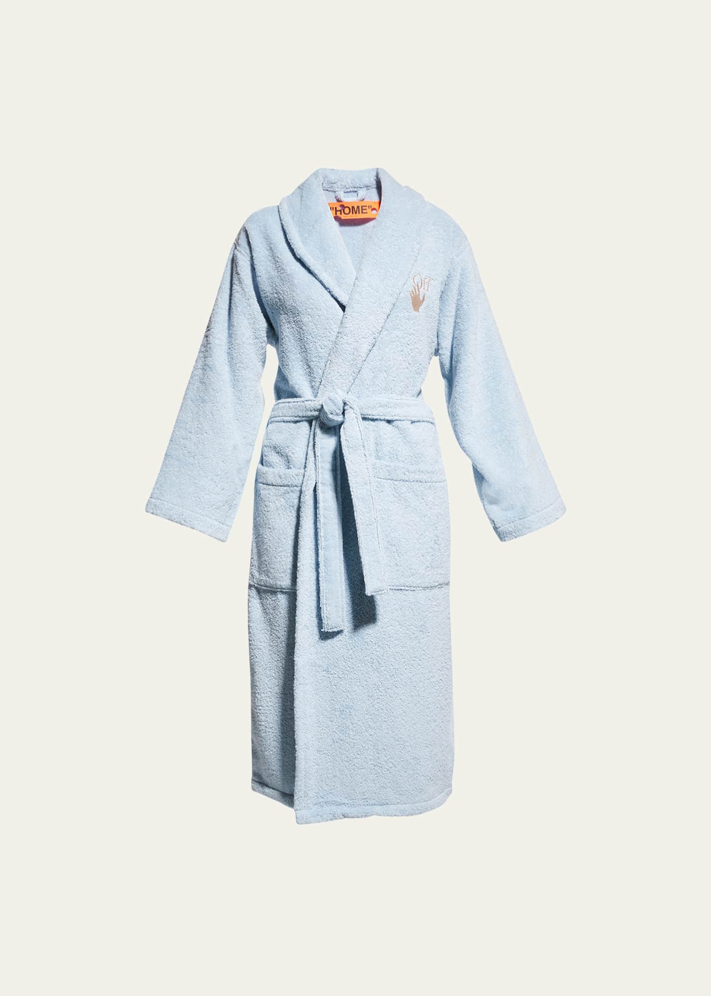 Off White Swimming Man Logo Bathrobe