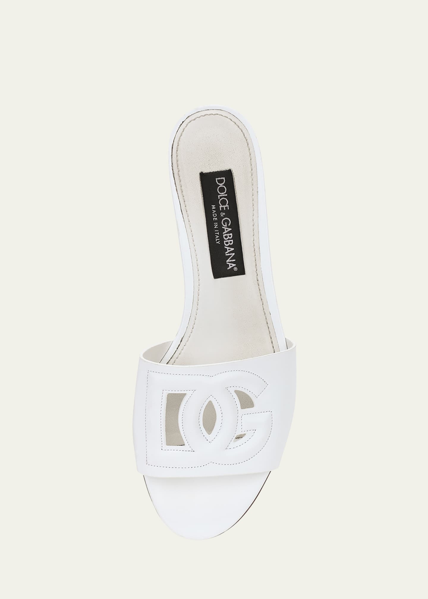 Dolce&Gabbana Cutout DG Flat Slide Sandals Image 6 of 6