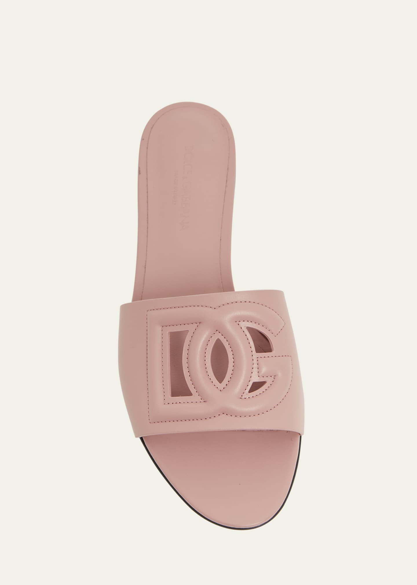 Dolce&Gabbana Cutout DG Flat Slide Sandals Image 6 of 6