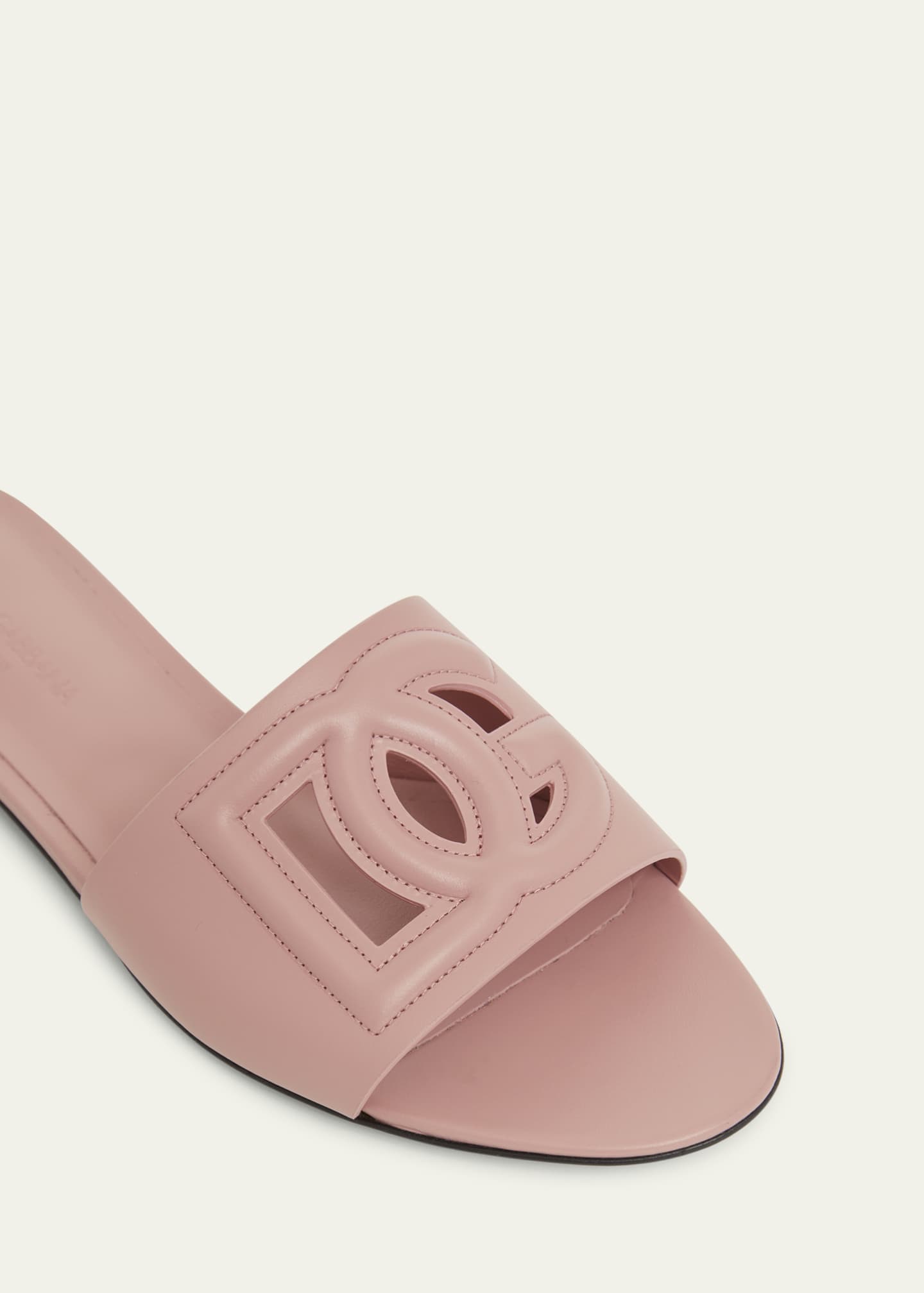 Dolce&Gabbana Cutout DG Flat Slide Sandals Image 5 of 6
