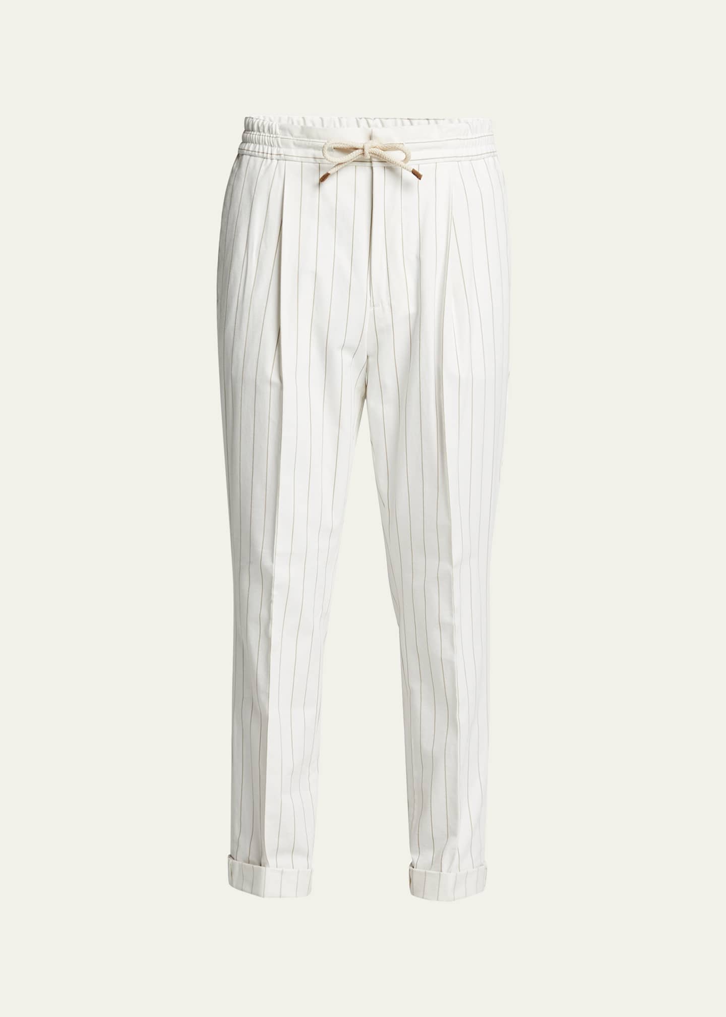 Pinstripe drawstring pants online