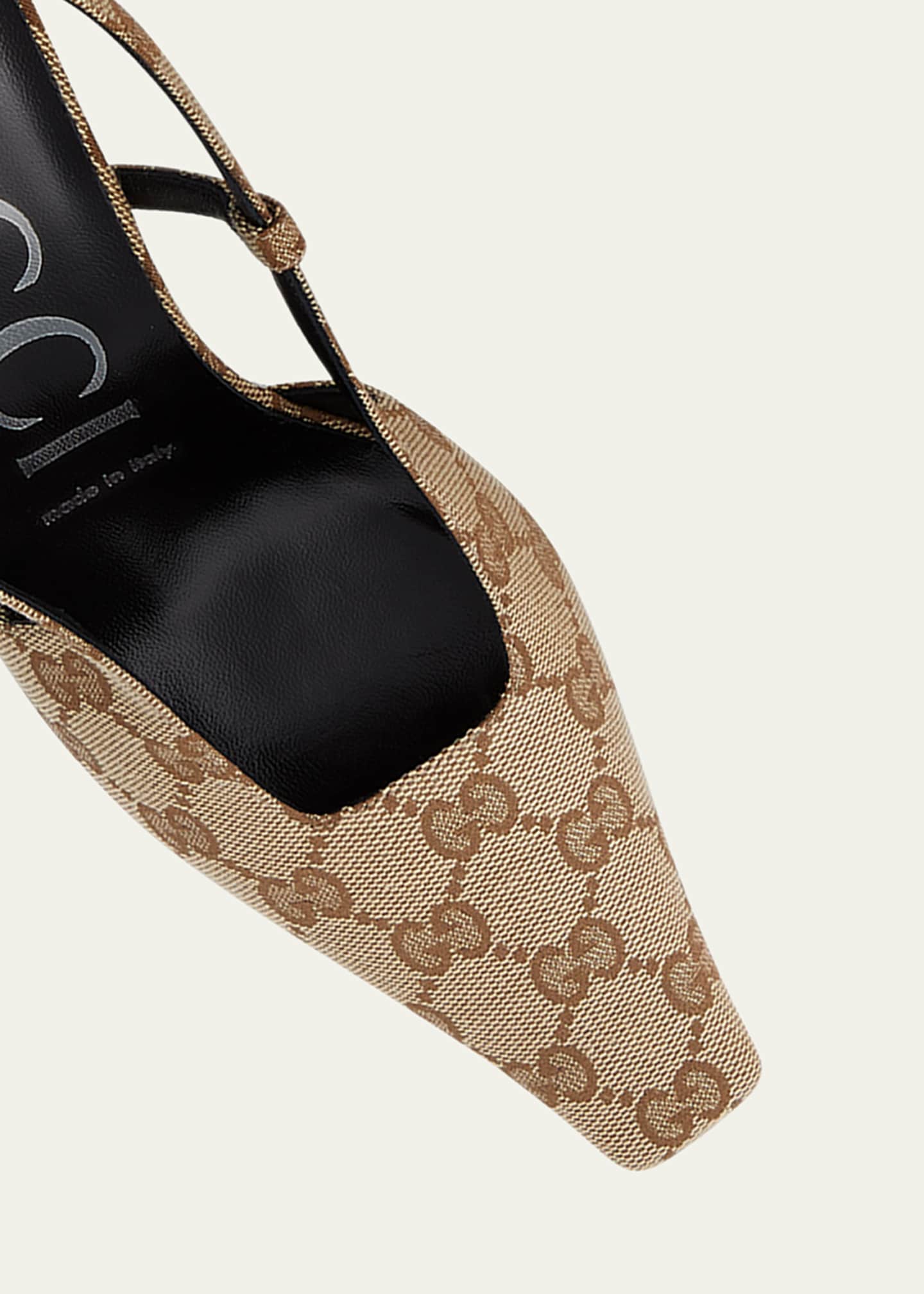 Gucci Tom GG Canvas Slingback Pumps