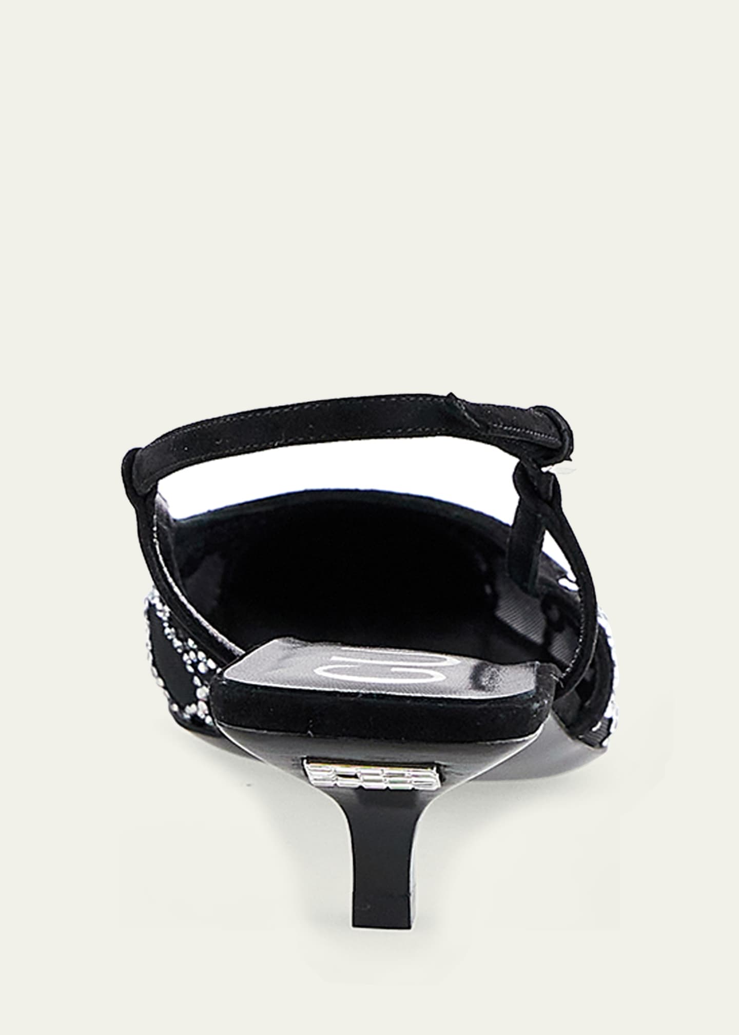 Gucci Tom Crystal GG Mesh Slingback Pumps Image 3 of 6