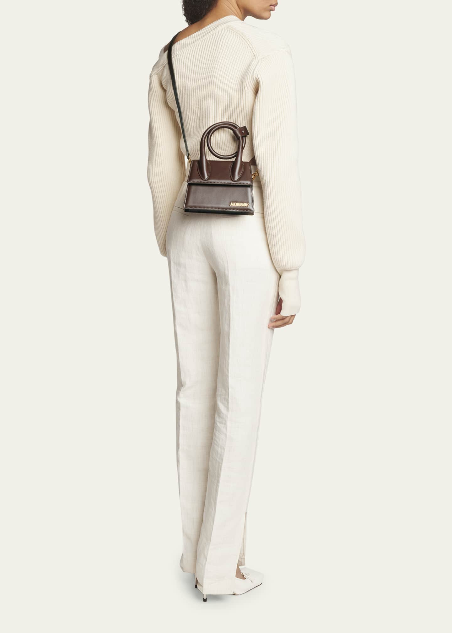 JACQUEMUS, Medium 'Le Chiquito' Leather Shoulder Bag