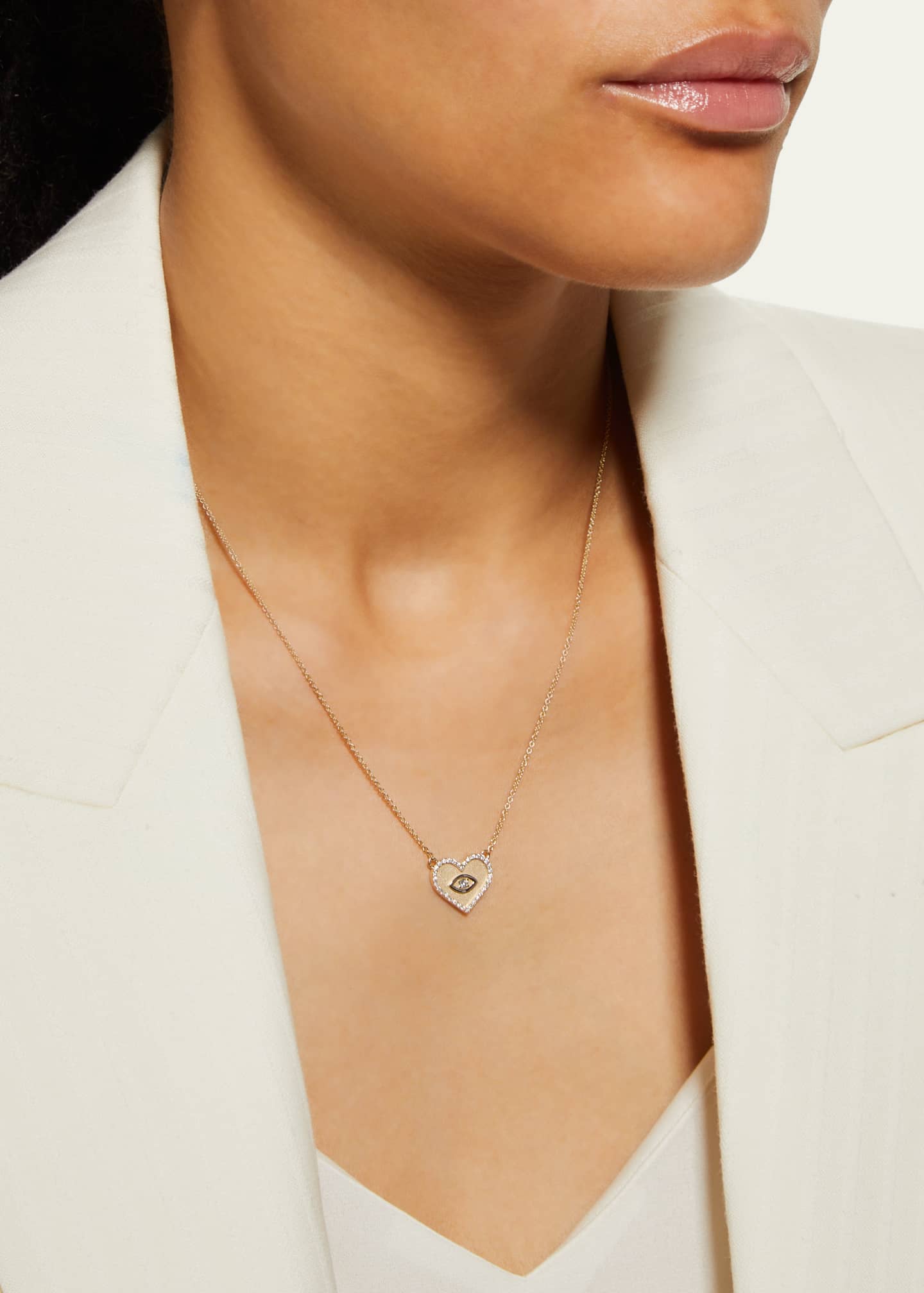 Sydney evan heart top necklace