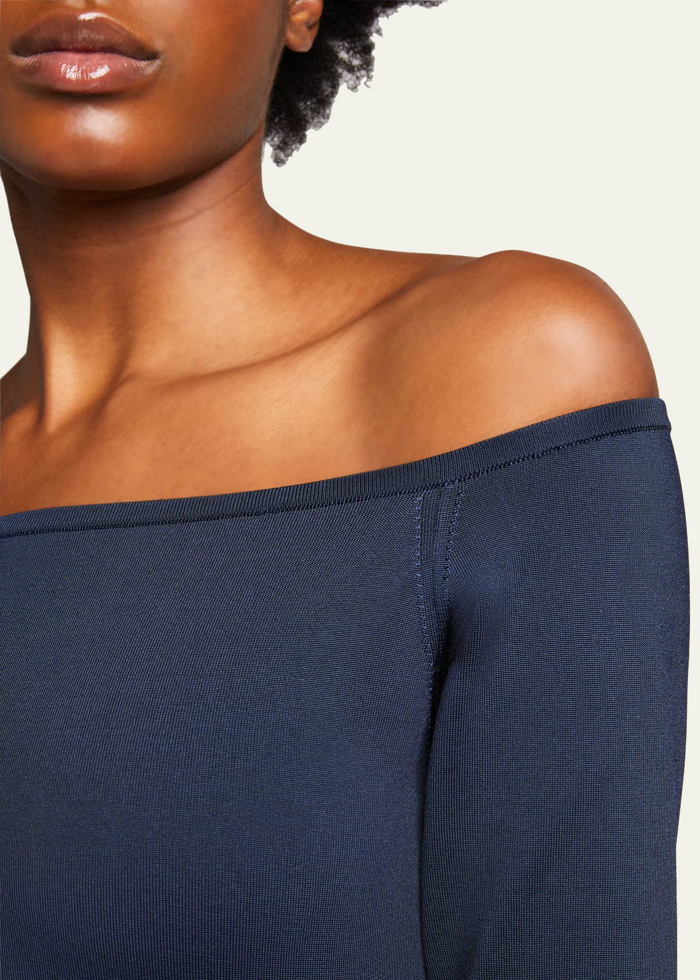 Ralph Lauren Collection Off-the-Shoulder Silk Sweater - Bergdorf Goodman