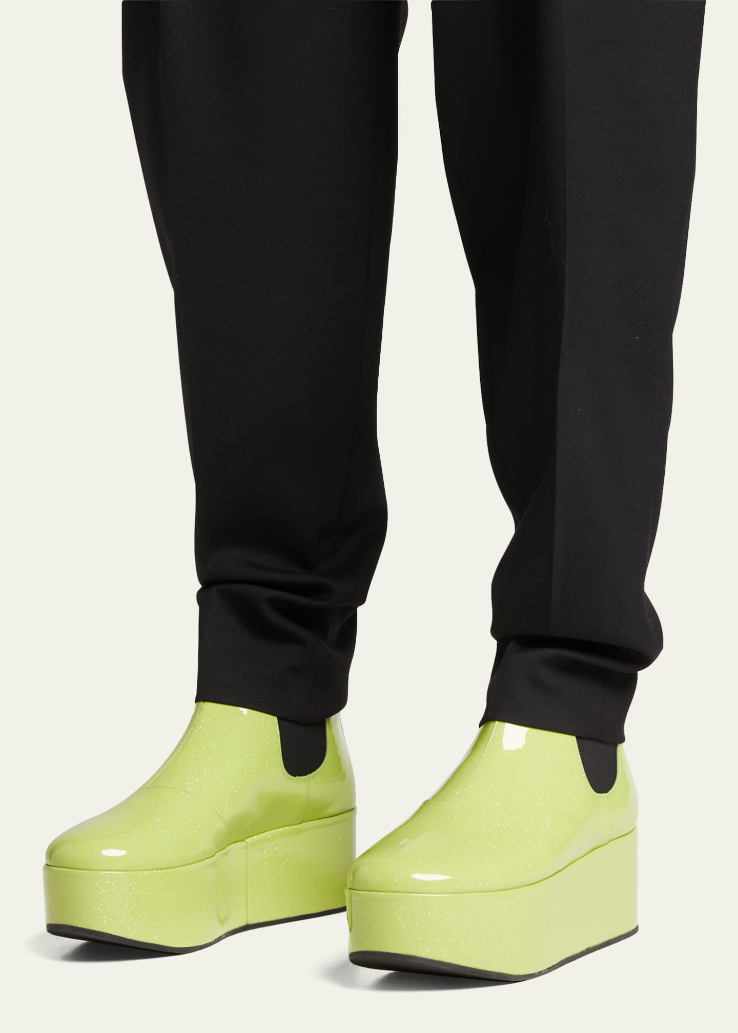 Loewe Calfskin Wedge Platform Chelsea Boots Bergdorf Goodman