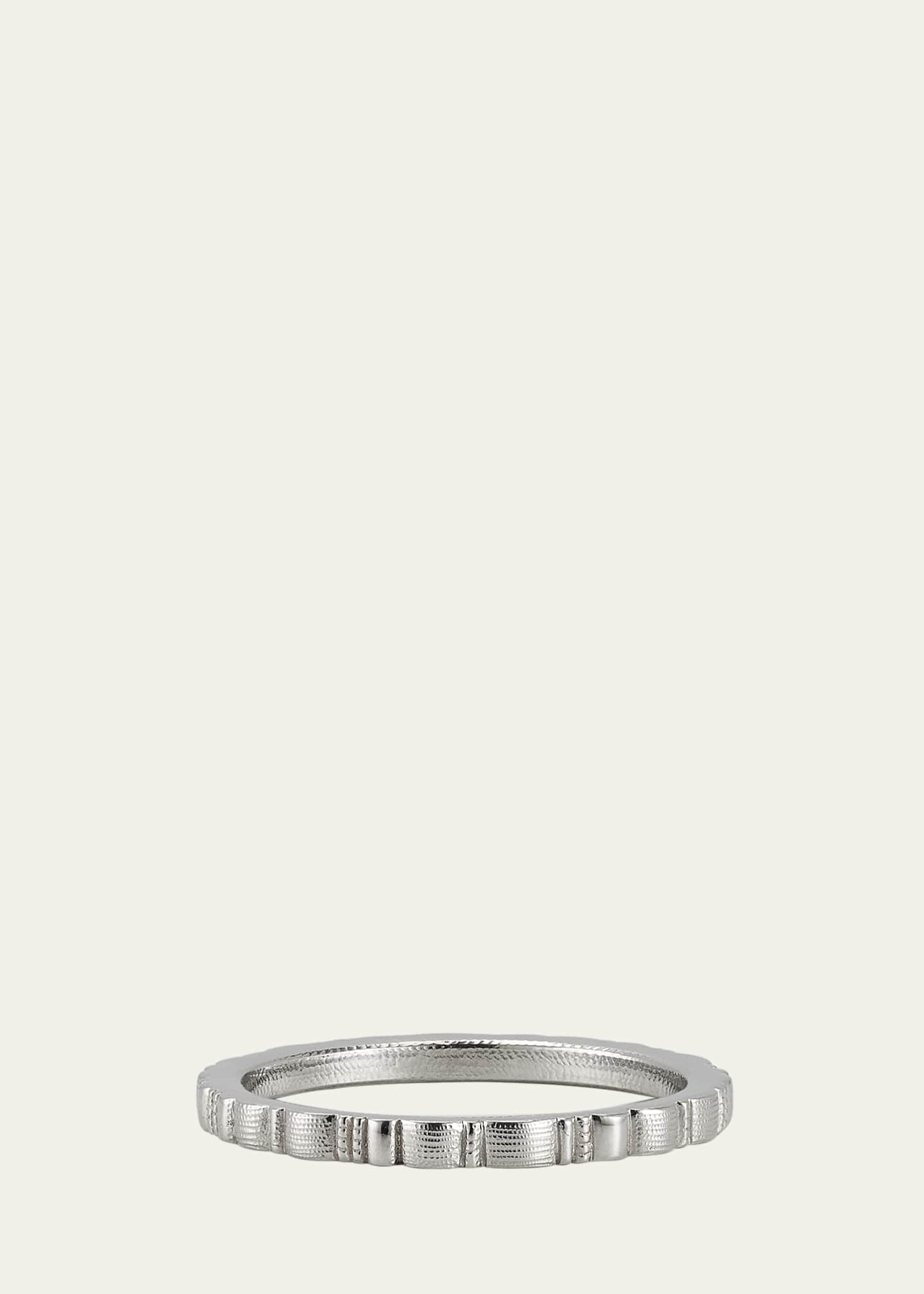 Alex Sepkus Platinum Ridges Band Ring Image 1 of 4