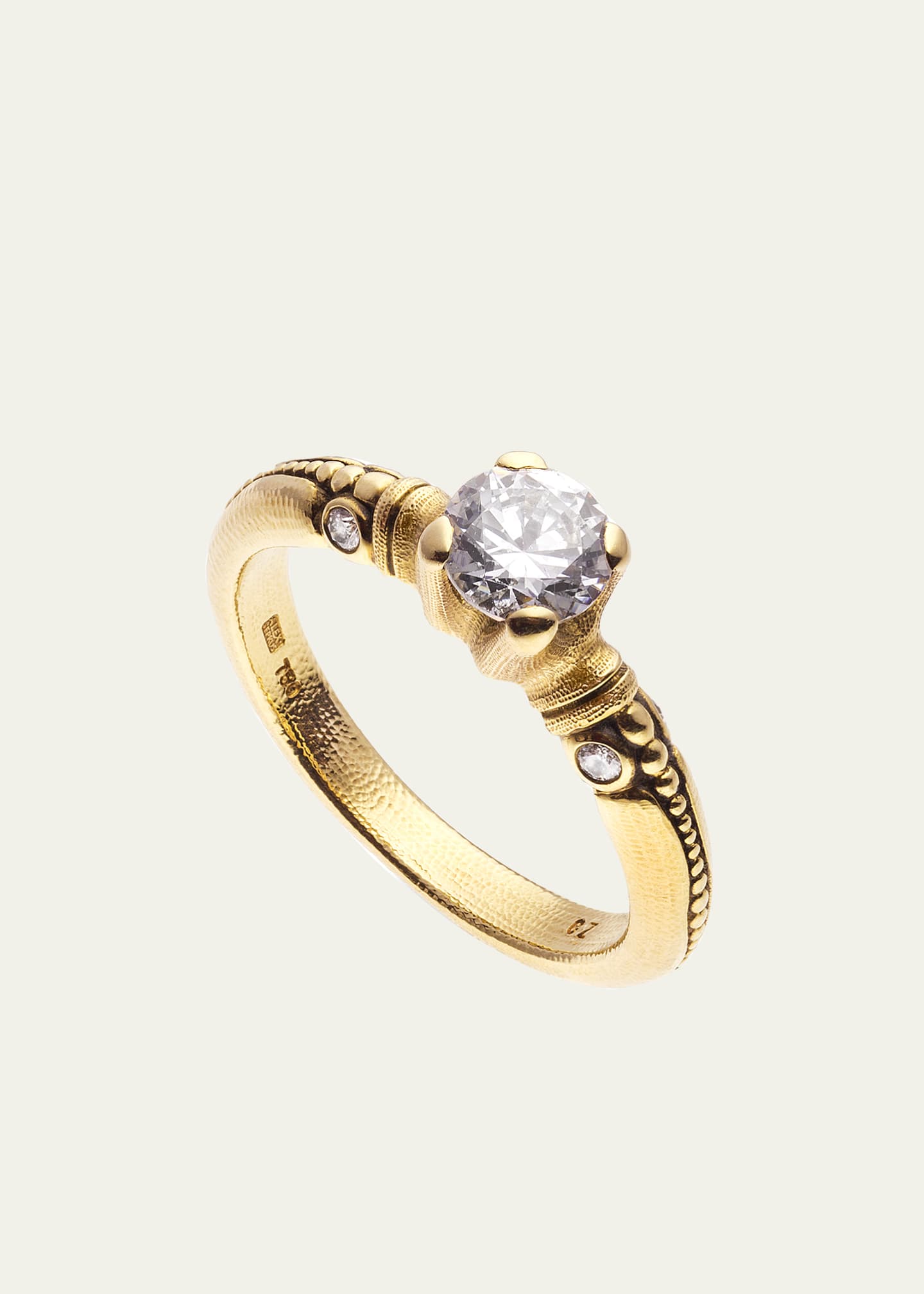 Alex Sepkus 18K Bubbles Cubic Zirconia Solitaire Ring