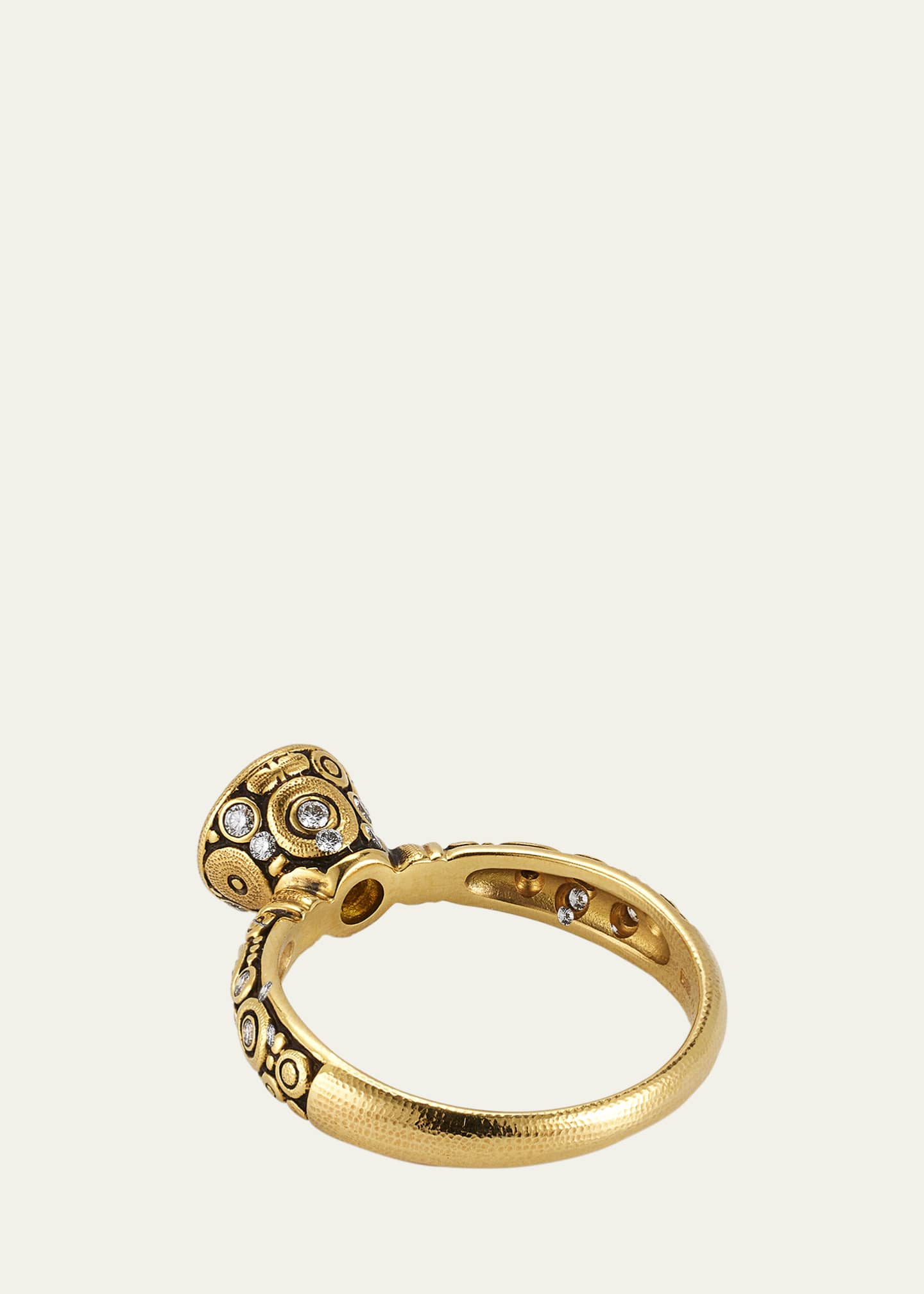 Alex Sepkus Martini Solitaire Ring in Yellow Gold and Brownish-Yellow Natural Diamonds Image 4 of 4