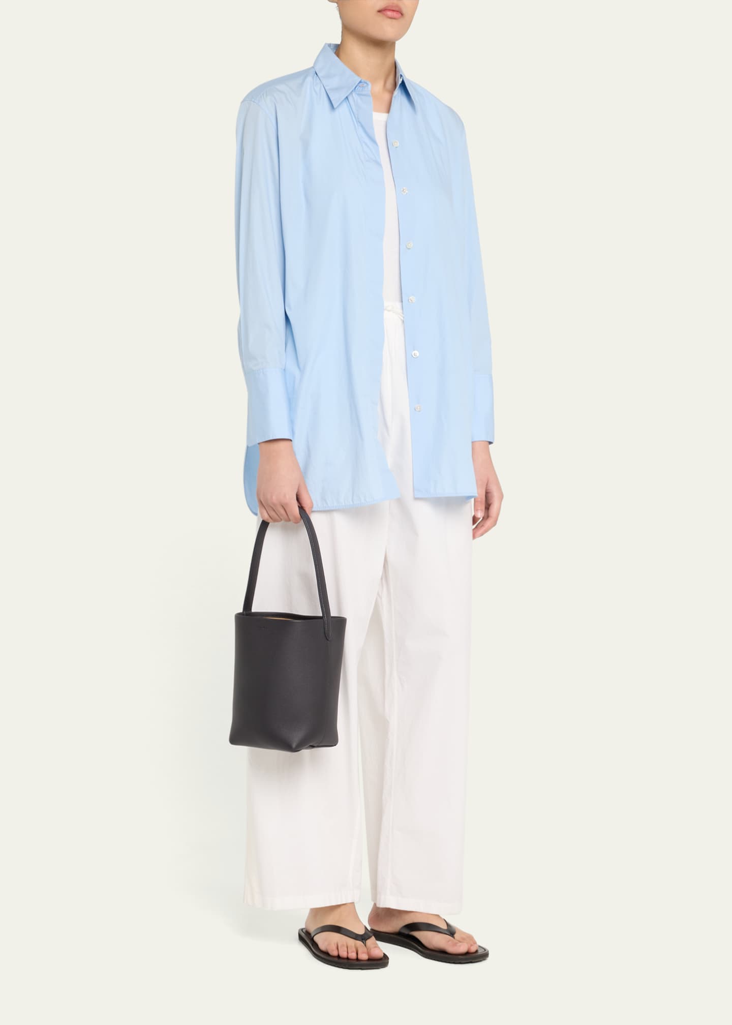 THE ROW N/S Park Tote Small in Lux Grained Calfksin
