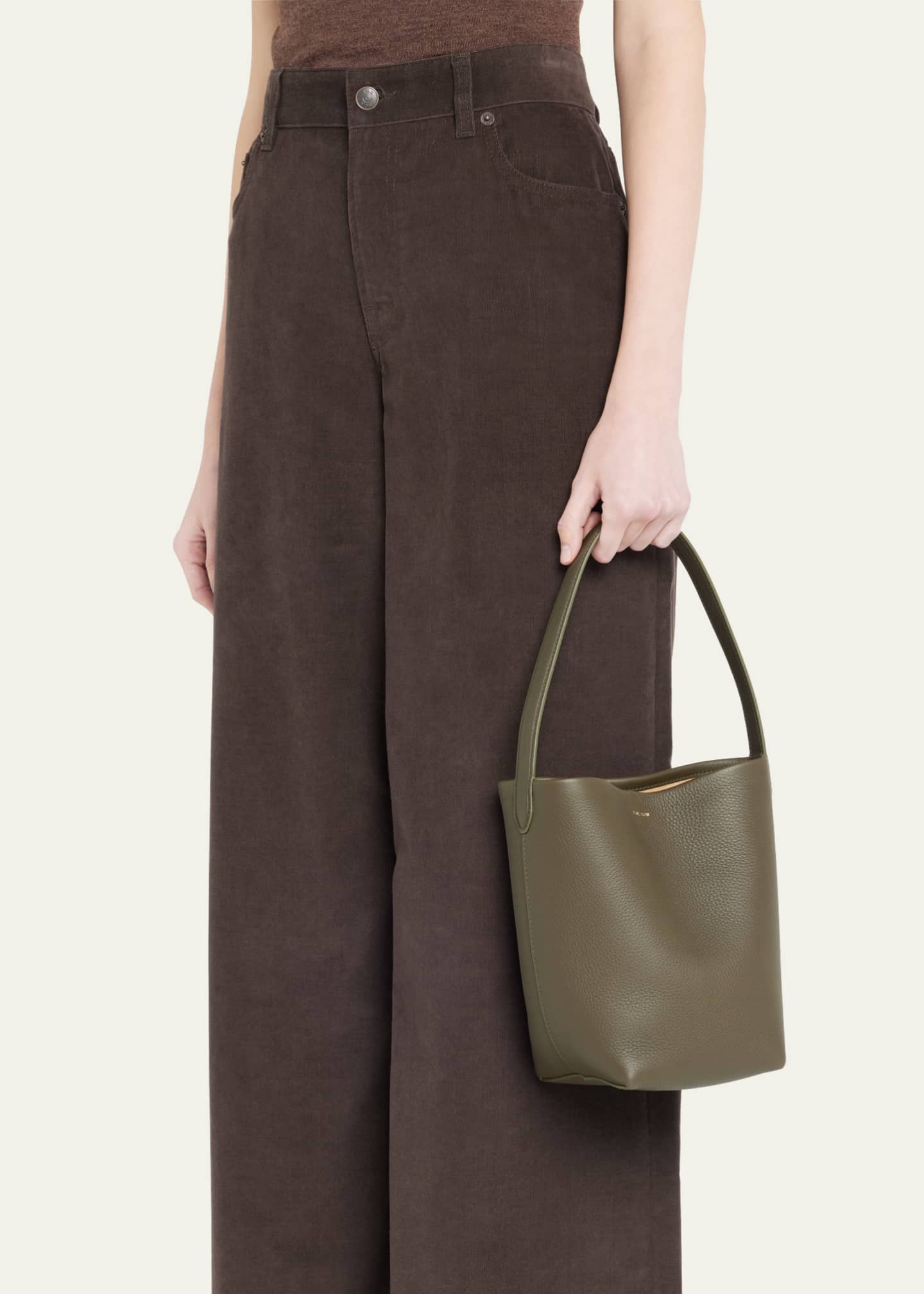 Park Small Leather Shoulder Bag in Beige - The Row