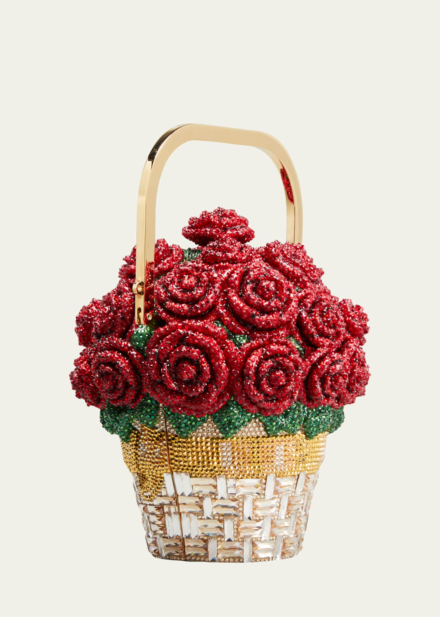 Basket of Roses Blush Bouquet - Judith Leiber