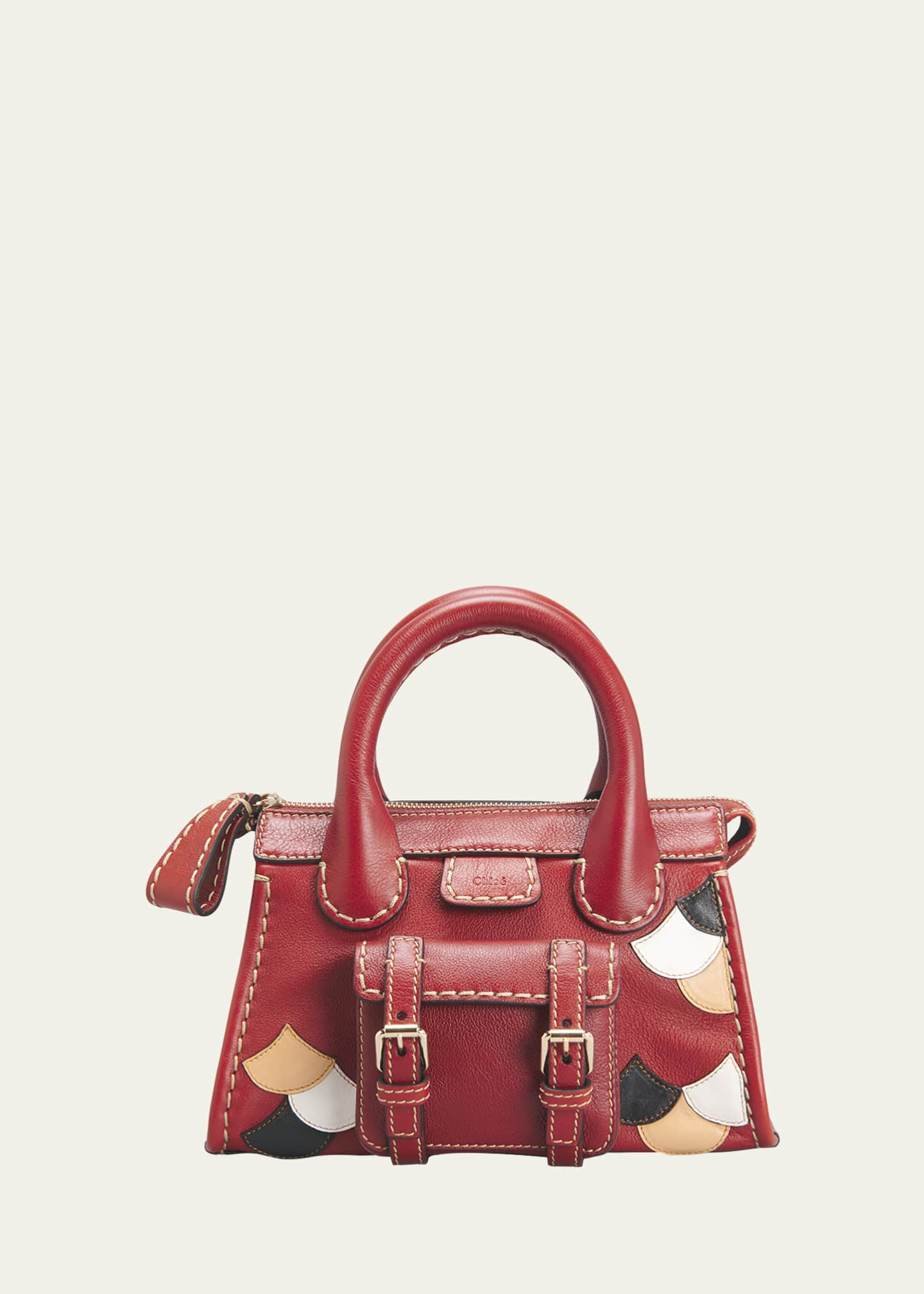 Chloe Edith Mini Scalloped Top-Handle Bag