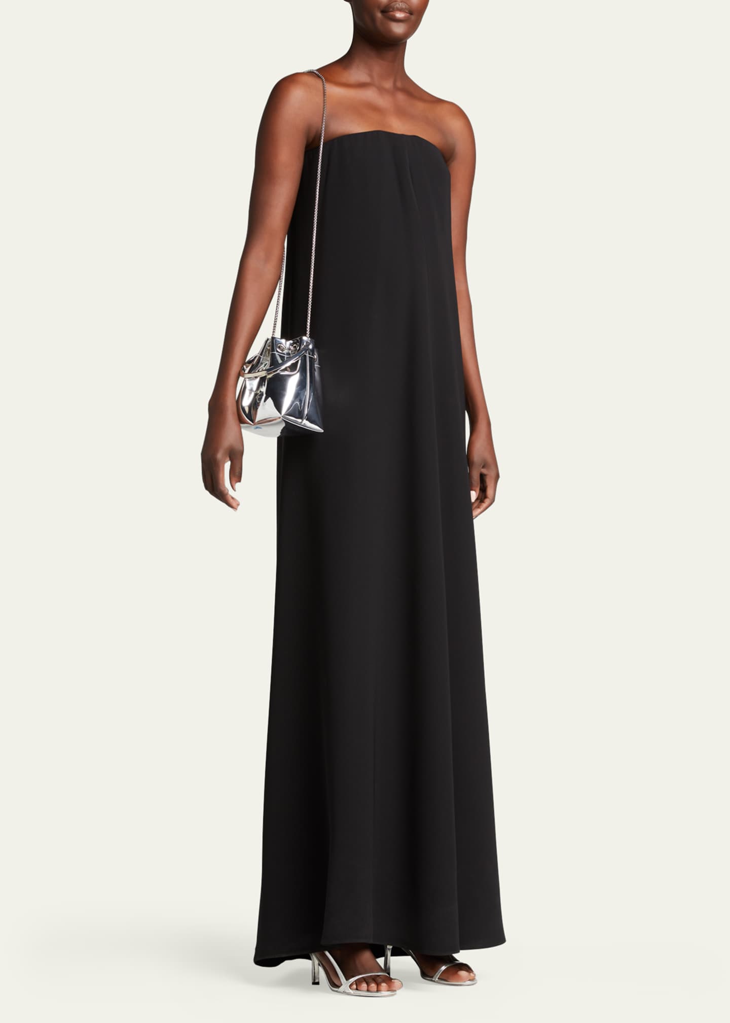 Jimmy Choo Bon Bon Mirror Fabric with Metal Handle - Bergdorf Goodman