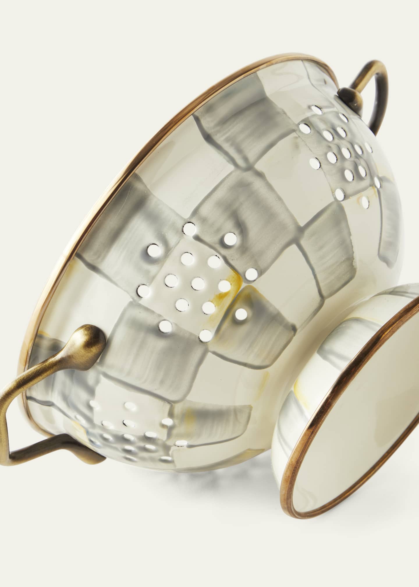 MacKenzie-Childs Sterling Check Small Colander Image 3 of 3