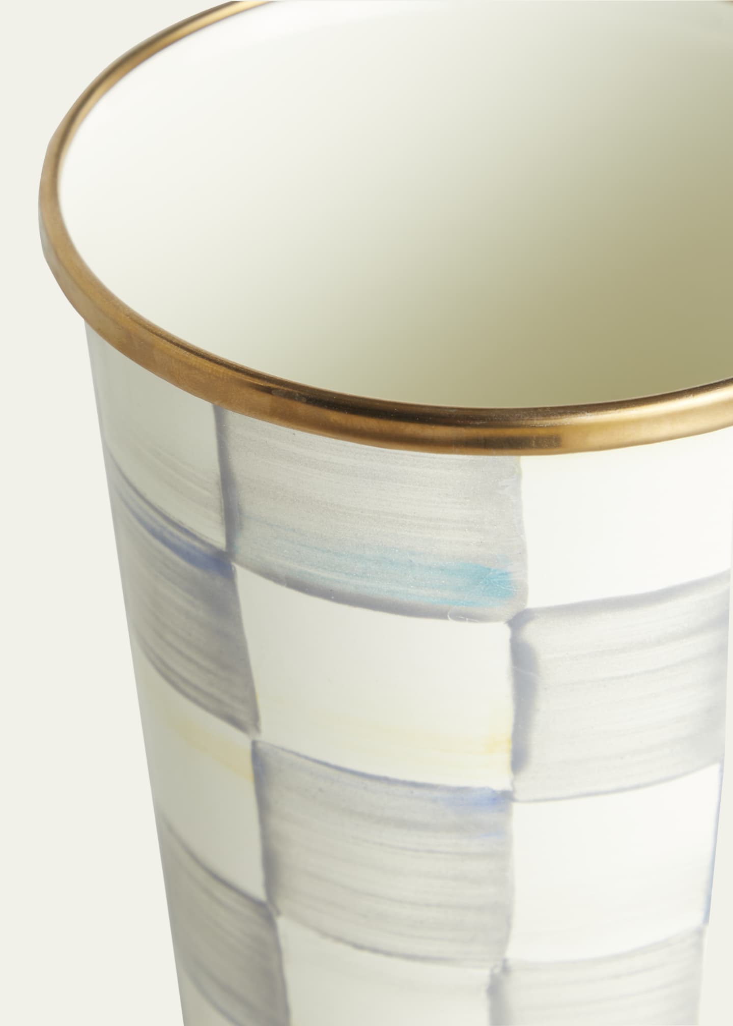 MacKenzie-Childs Sterling Check Enamel Tumbler, 20 oz. Image 2 of 2