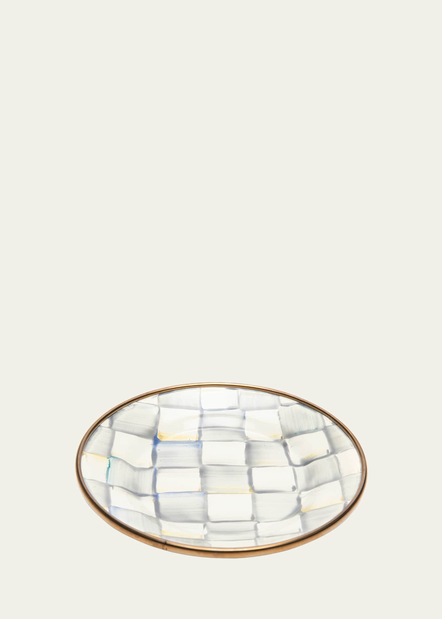 MacKenzie-Childs Sterling Check Enamel Canape Plates, Set of 4 Image 2 of 3