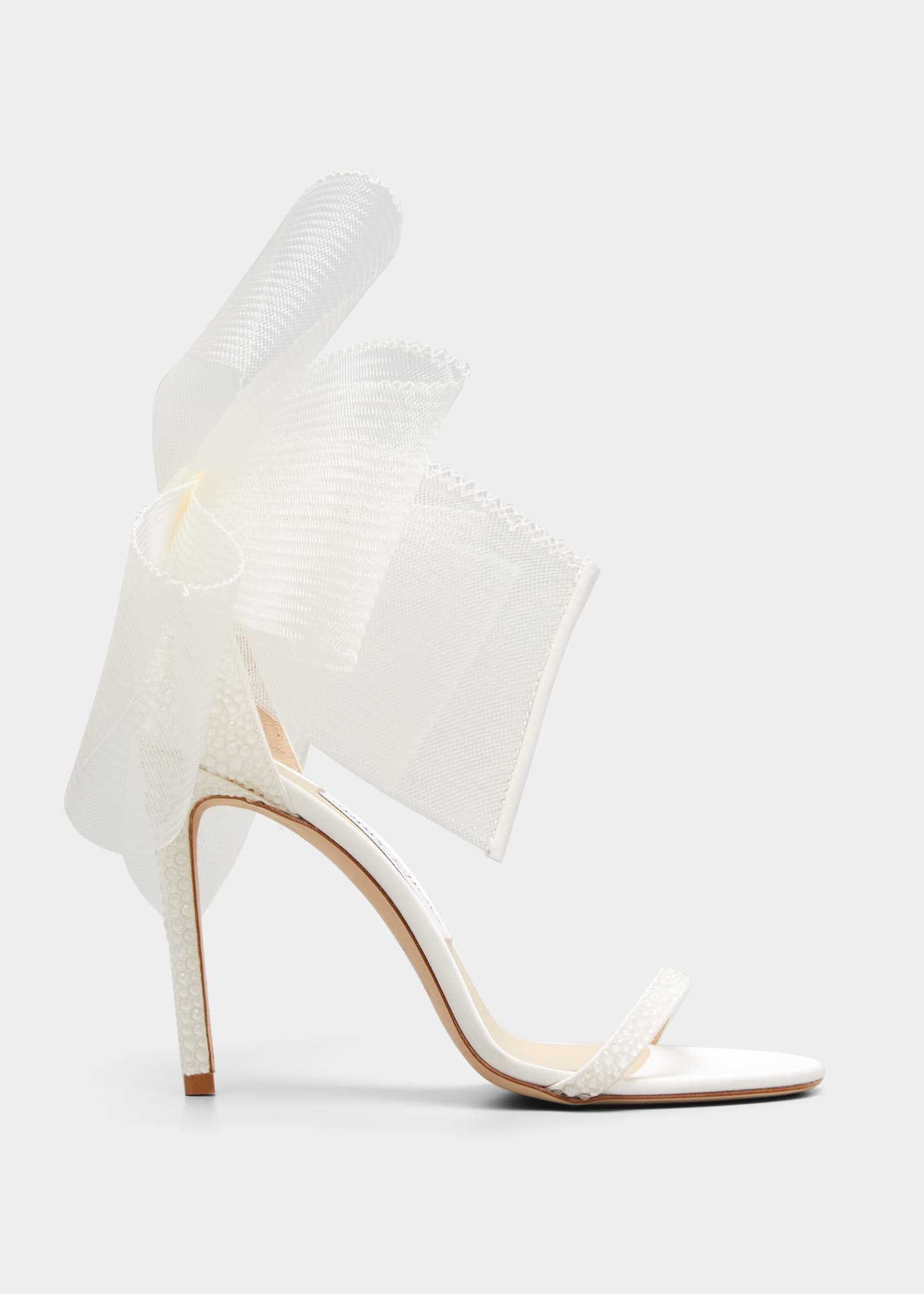 Jimmy Choo Aveline 100mm Pumps With Tulle Detail - Bergdorf Goodman